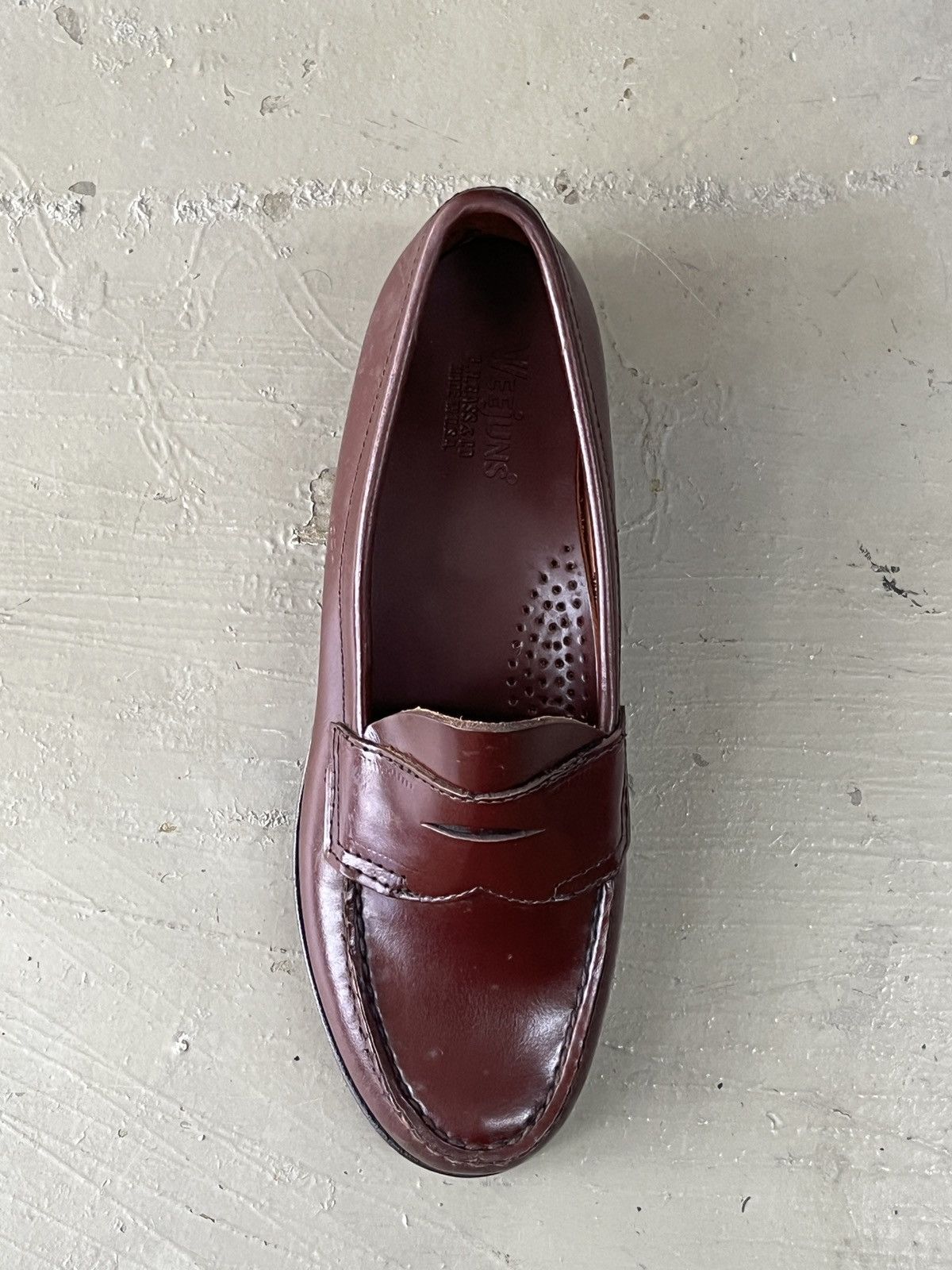 Vintage G.H Bass Weejuns The Row Inspired Burgundy Penny Loafers Size US 7 / IT 37 - 8 Thumbnail