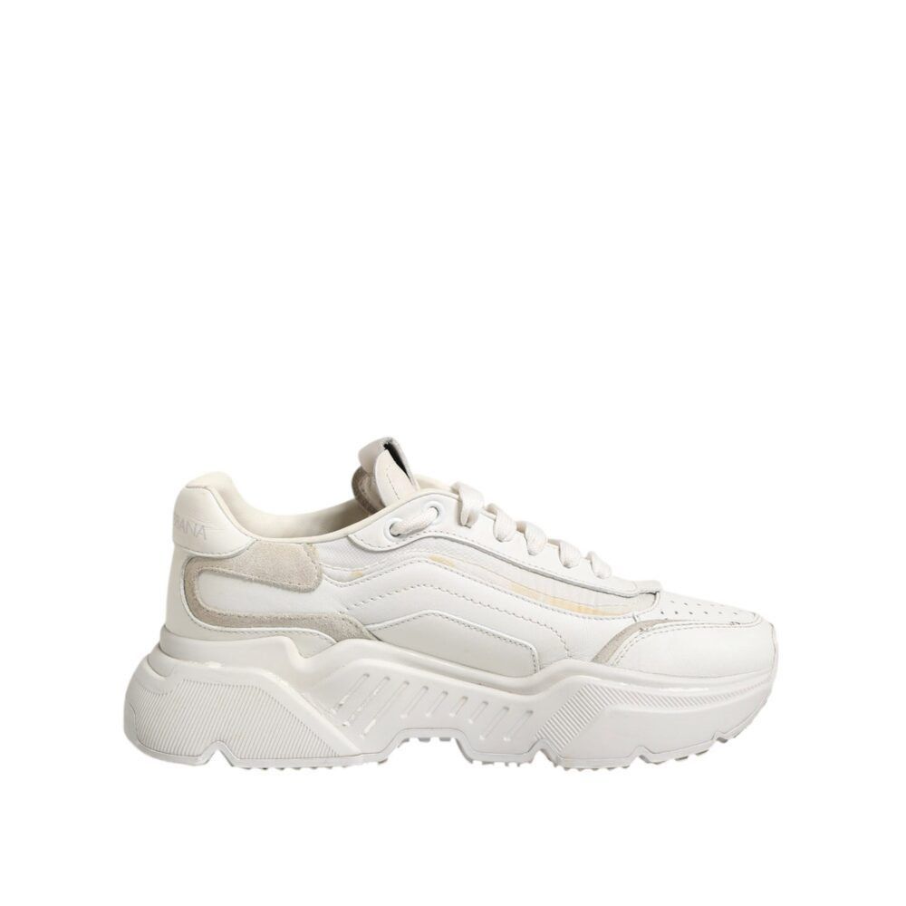 Dolce & Gabbana Dolce & Gabbana White DAYMASTER Calf Leather Sneakers Shoes Size US 7 / IT 37 - 1 Thumbnail