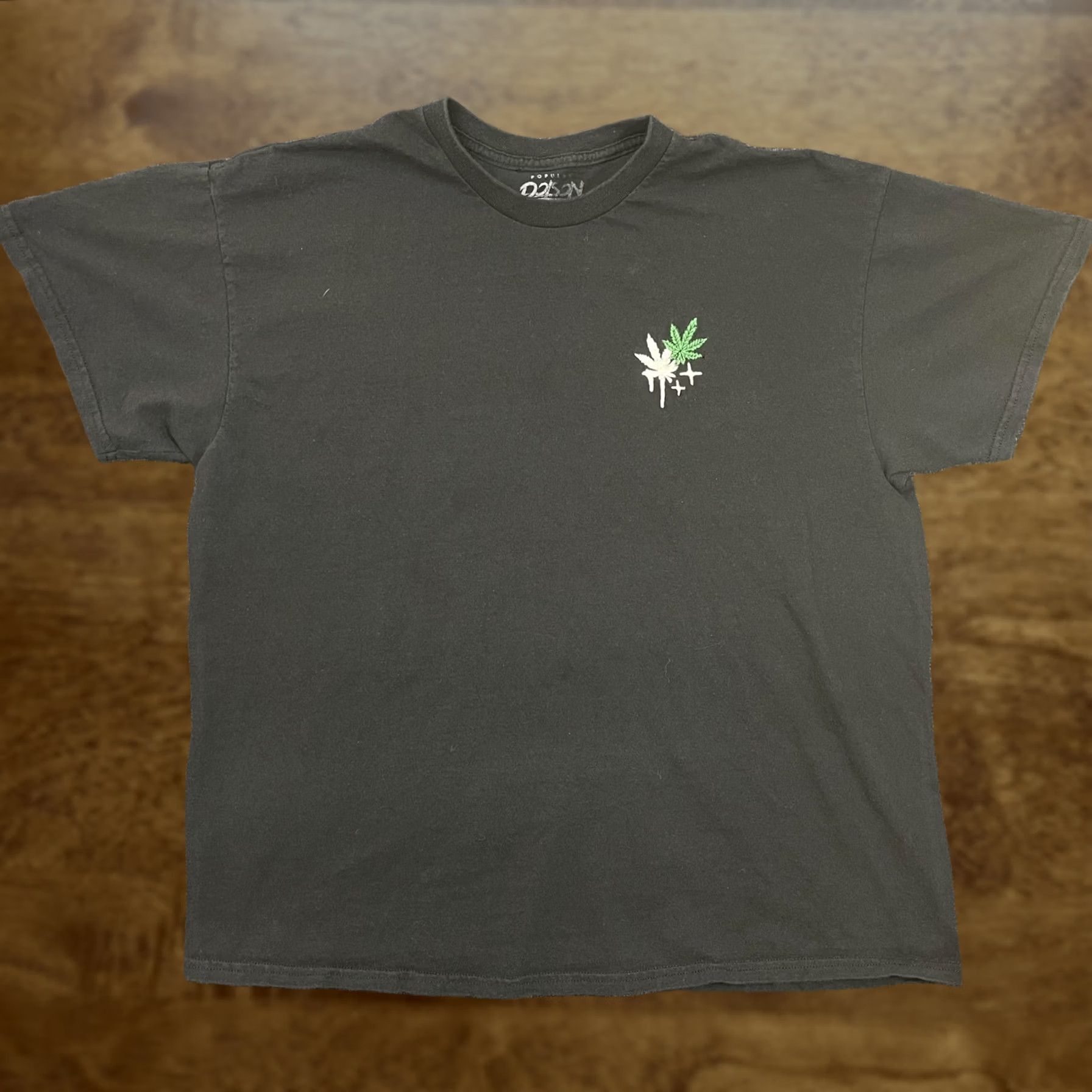 Vintage Popular Poison Shirt Mens XL Black Embroidered Cannabis Leaf 420 Tee T-Shirt Size US XL / EU 56 / 4 - 1 Thumbnail