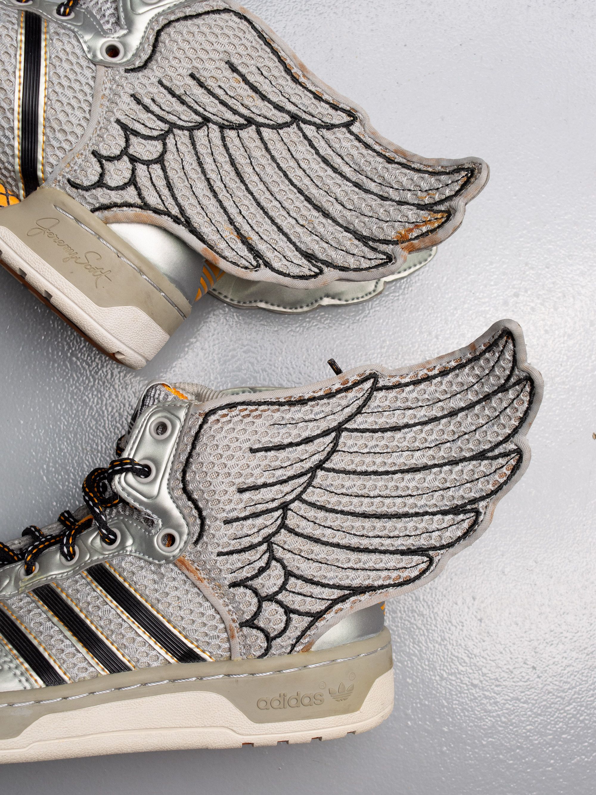 Adidas × Jeremy Scott adidas X Jeremy Scott AW12 JS Wings "Mesh" Metallic Silver Size US 5 / EU 37 - 8 Thumbnail