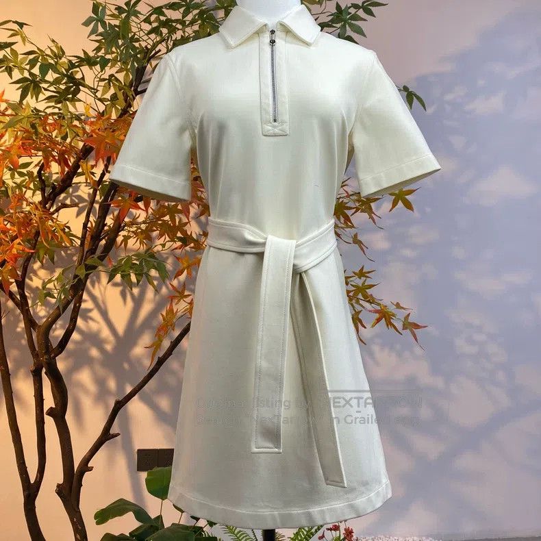 Hermes Hermes White Dress Size XS / US 0-2 / IT 36-38 - 1 Thumbnail