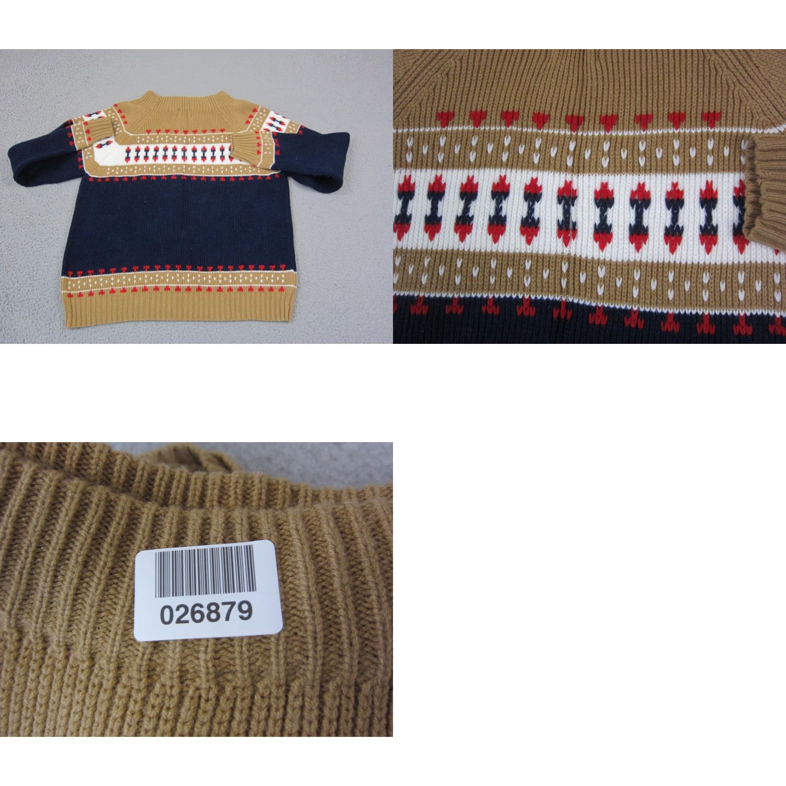 JCPenney VINTAGE JCPenney Sweater Mens M Blue Brown Nordic Knit Pullover 70s 80s Knit Pullover Crew Neck Casual Winter Fall 90s 80s Mens Size US M / EU 48-50 / 2 - 8 Thumbnail