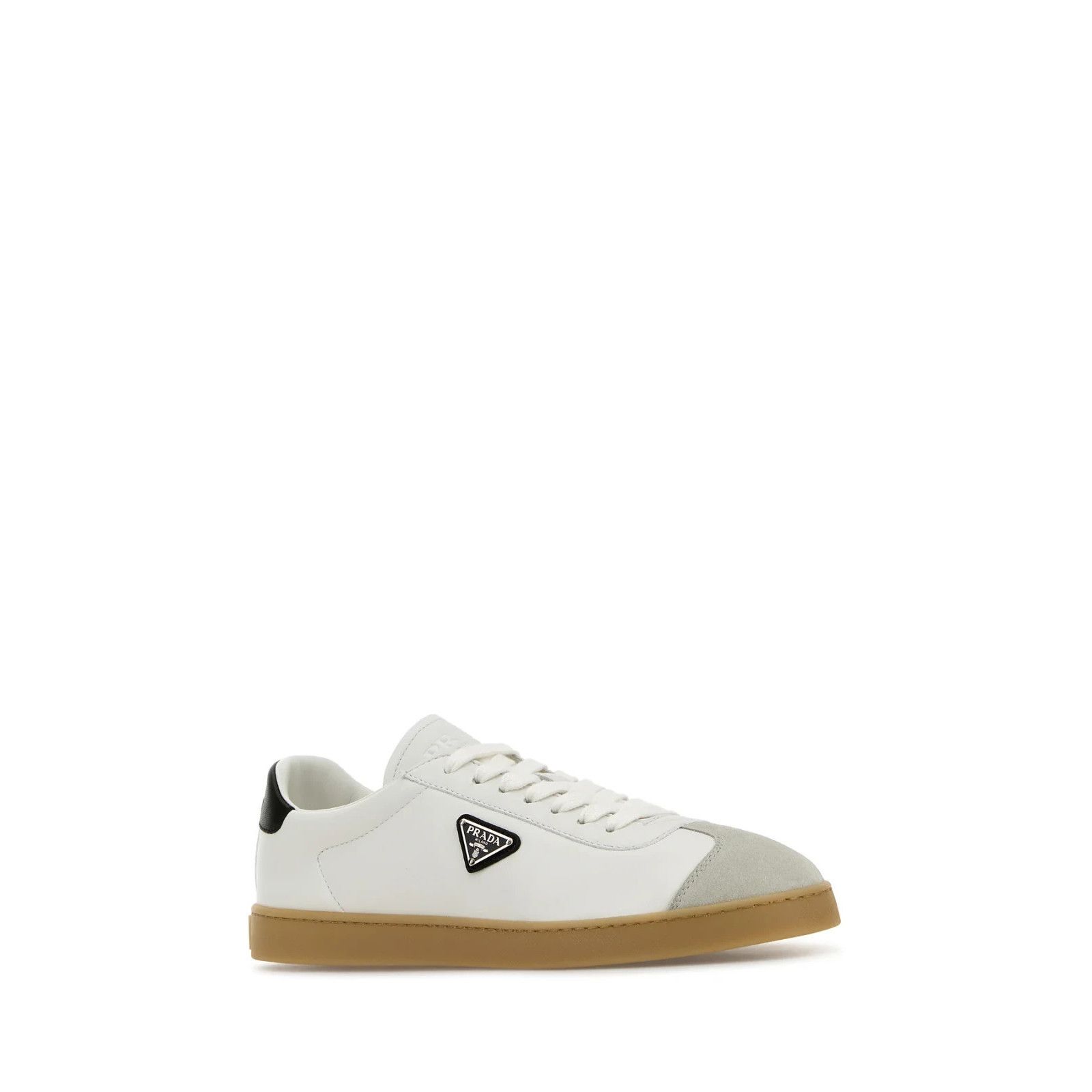 Prada PRADA White Leather Sneakers New And Authentic (Men's size:1 Size US 11.5 / EU 44-45 - 2 Thumbnail