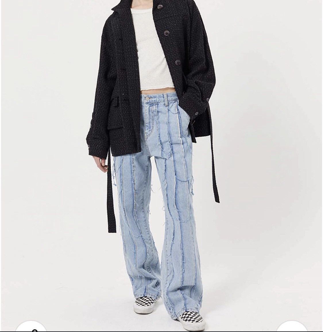 Designer × Matin Kim Matin Kim Cutting Loose Denim Pants Light Blue Size 30" / US 8 / IT 44 - 13 Thumbnail