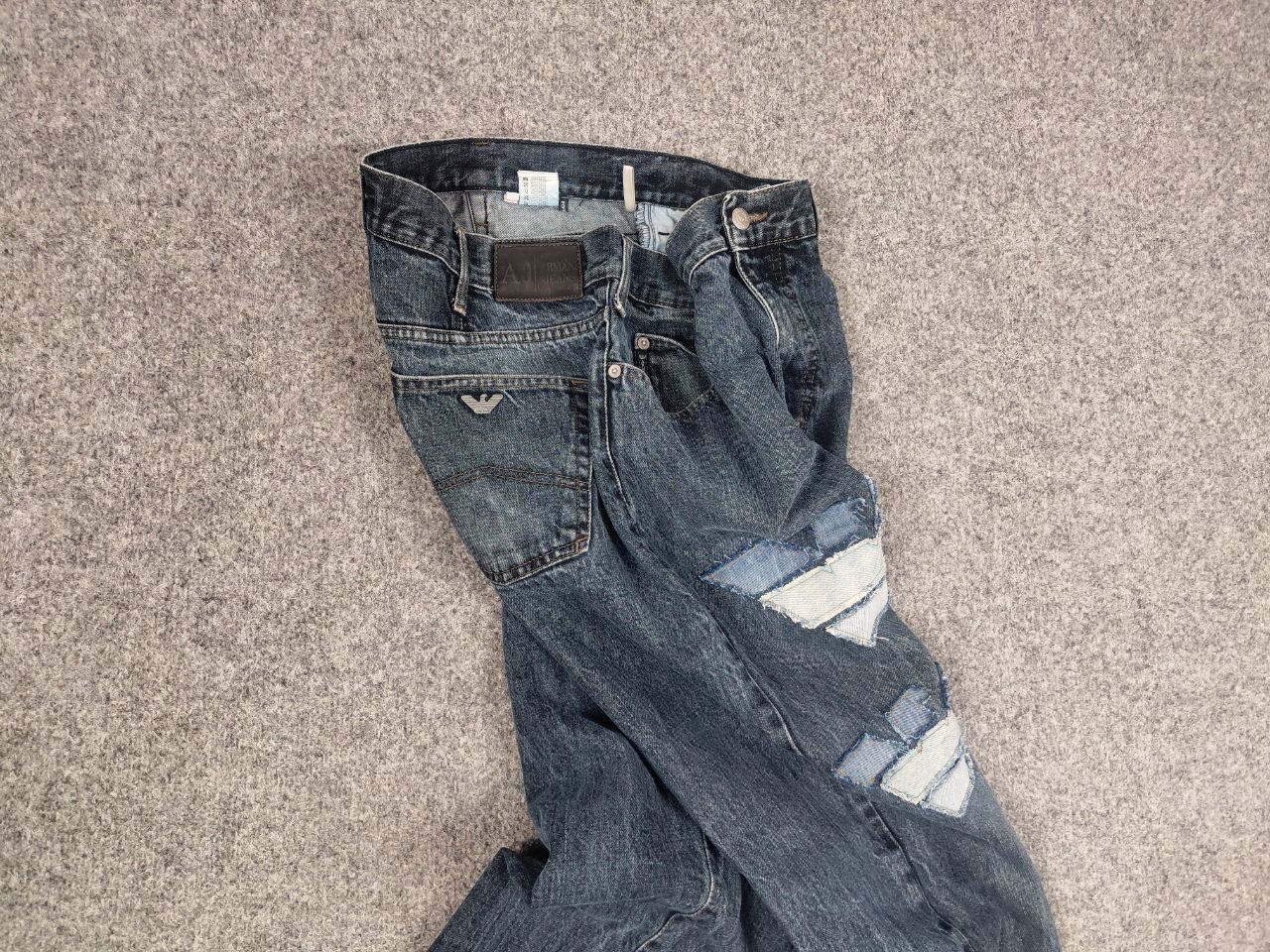 Armani Rare Vintage Armani Jeans big Logo Faded Denim Y2K Style Size US 34 / EU 50 - 12 Thumbnail