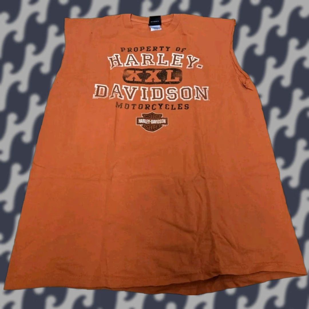 Harley Davidson Harley-Davidson T-Shirt Men XL Orange Graphic Print Biker Motorcycle Made in Nicaragua Size US XL / EU 56 / 4 - 1 Thumbnail