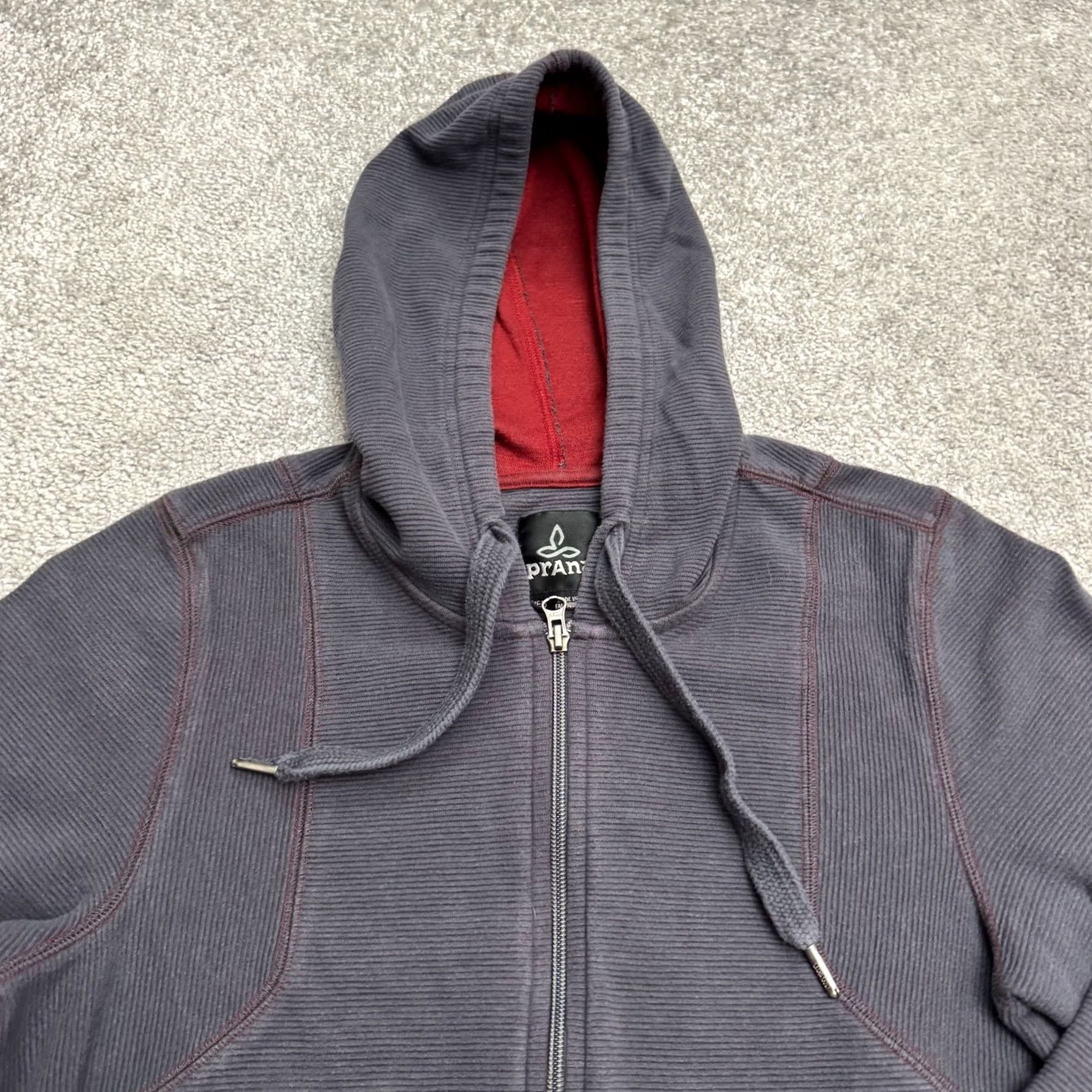 Prana Prana Full Zip Hoodie Sweatshirt Womens M Charcoal Gray Outdoor Active Size M / US 6-8 / IT 42-44 - 4 Thumbnail