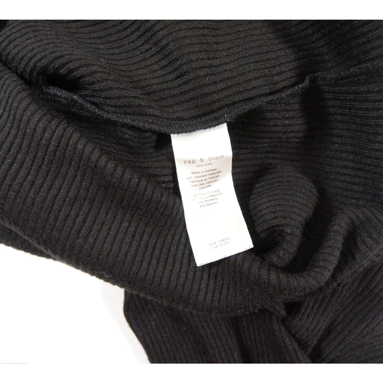 Rag & Bone rag & bone Rag & Bone Sweater Womens Medium Black Half Zip Pullover Ribbed Knit Ladies Size M / US 6-8 / IT 42-44 - 6 Thumbnail