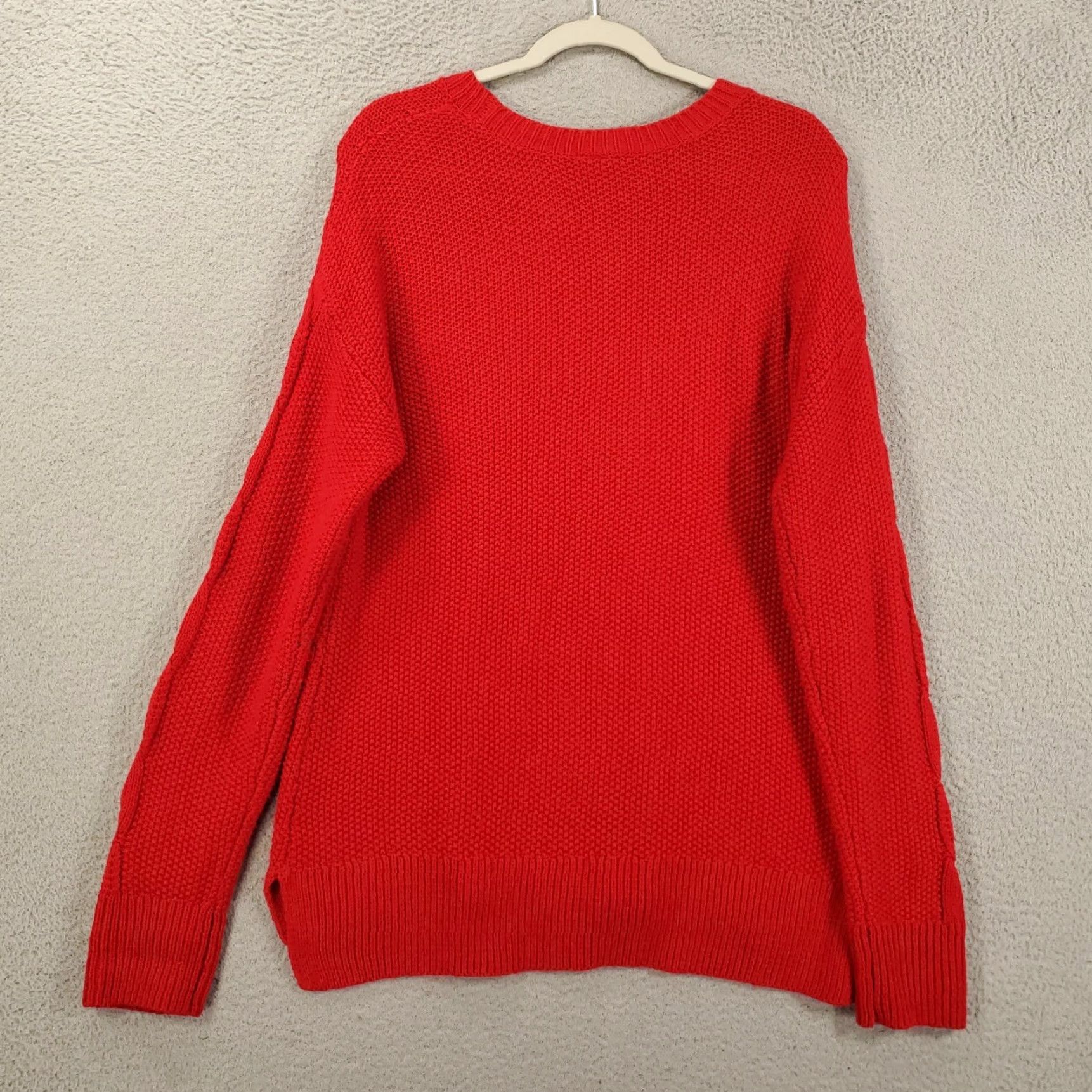Vintage Mens Sweater Red Cable-Knit Pullover Size Medium Long Sleeve Size US M / EU 48-50 / 2 - 6 Thumbnail