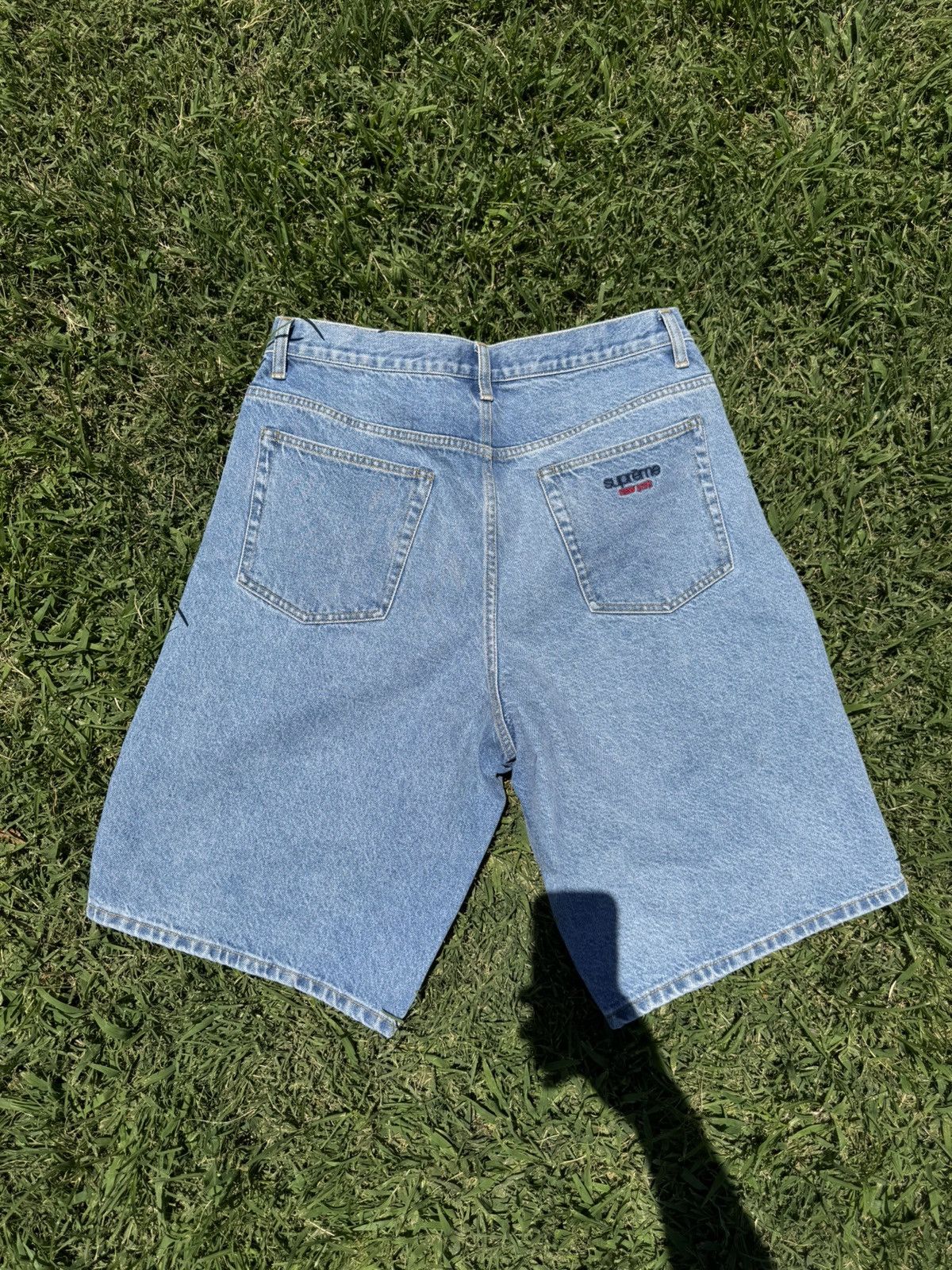Supreme Supreme Flames Jacquard Baggy Denim Short | Grailed