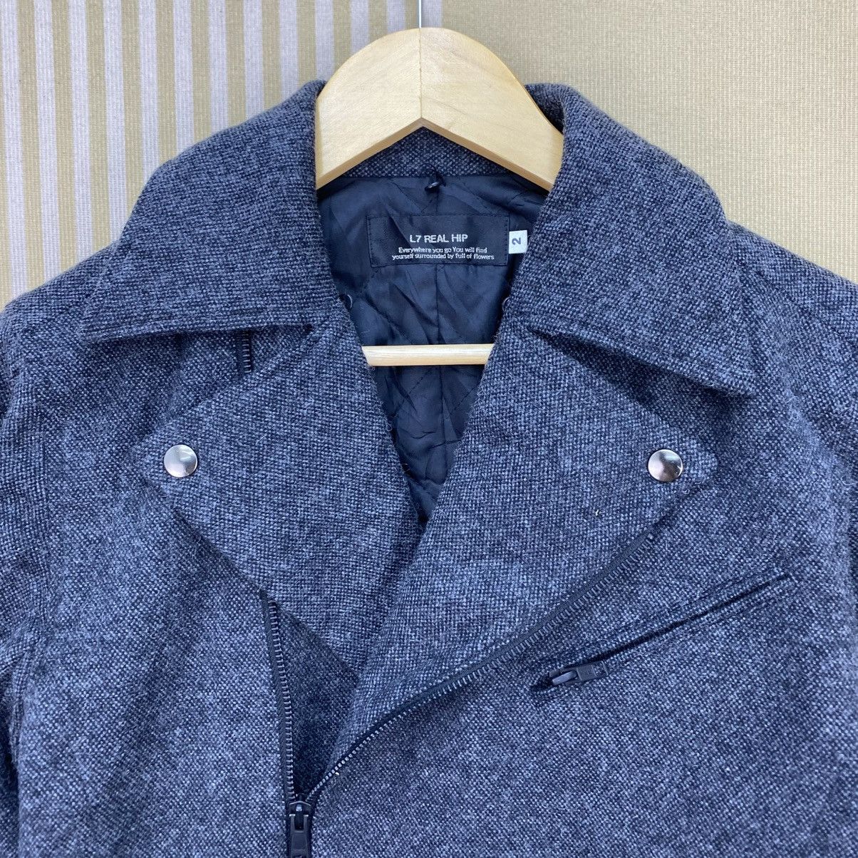 Japanese Brand 🫶 vintage L7 Real Hip Wool motorcycle asymmetrical Size US M / EU 48-50 / 2 - 3 Thumbnail
