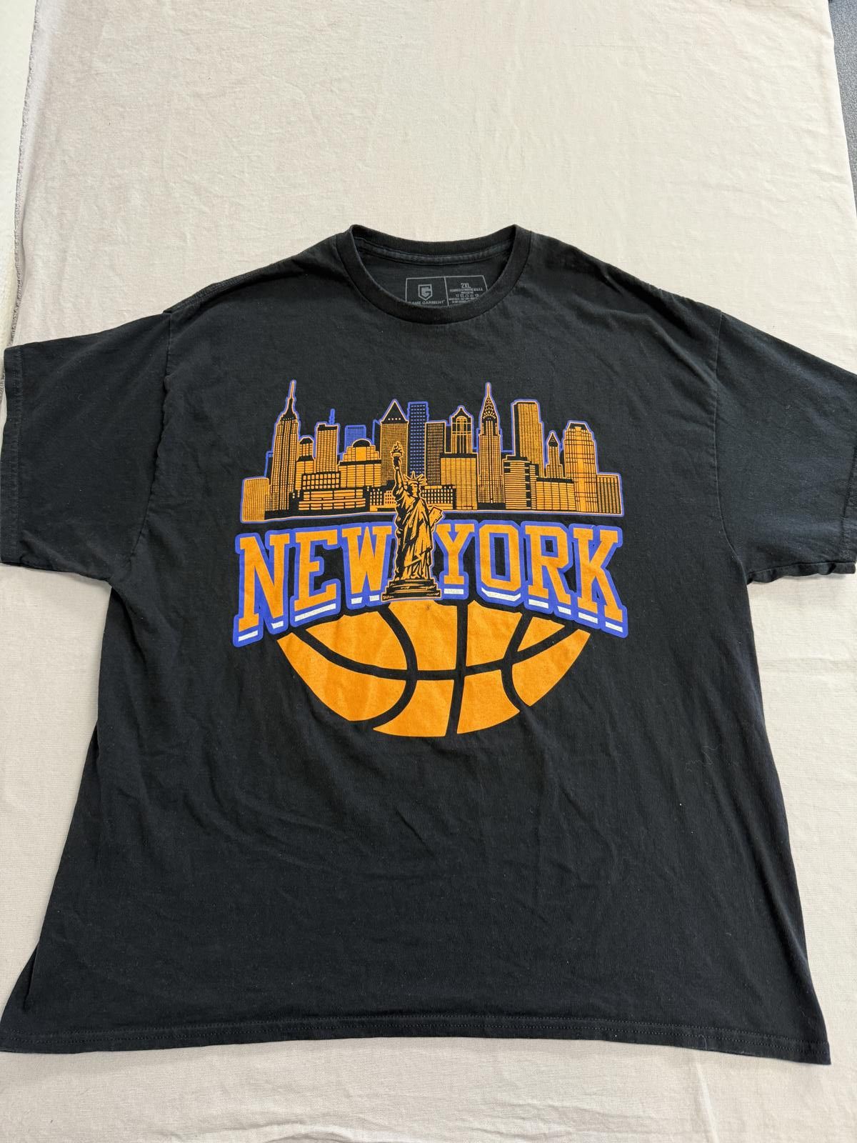 Designer Faded New York Knicks T-shirt Sky Line State of Liberty 2XL Size US XXL / EU 58 / 5 - 1 Thumbnail