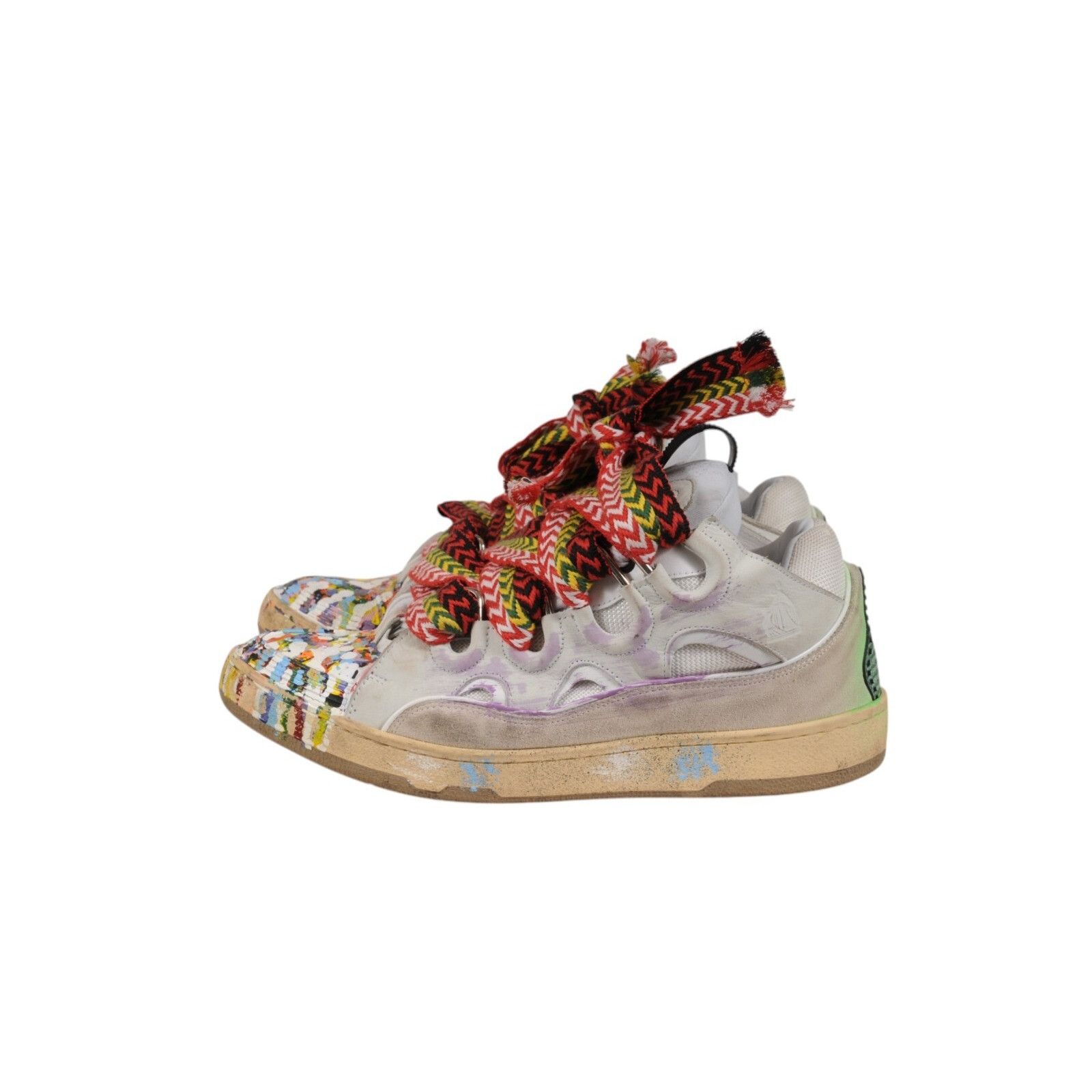 Gallery Dept. × Lanvin Curb Skate Sneakers White Paint Sneakers - 02541 Size US 10 / EU 43 - 7 Thumbnail