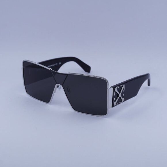 Off-White Off-White ASPEN 7207 Sunglasses Silver/Black Shield Frame Size ONE SIZE - 4 Thumbnail