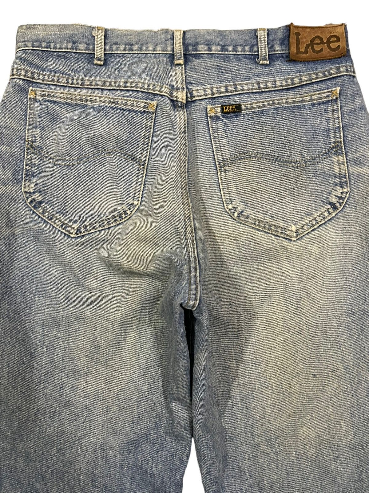 Lee Vintage 90s Lee Usa Blue Wash Distressed Baggy Jeans Size US 33 - 4 Thumbnail