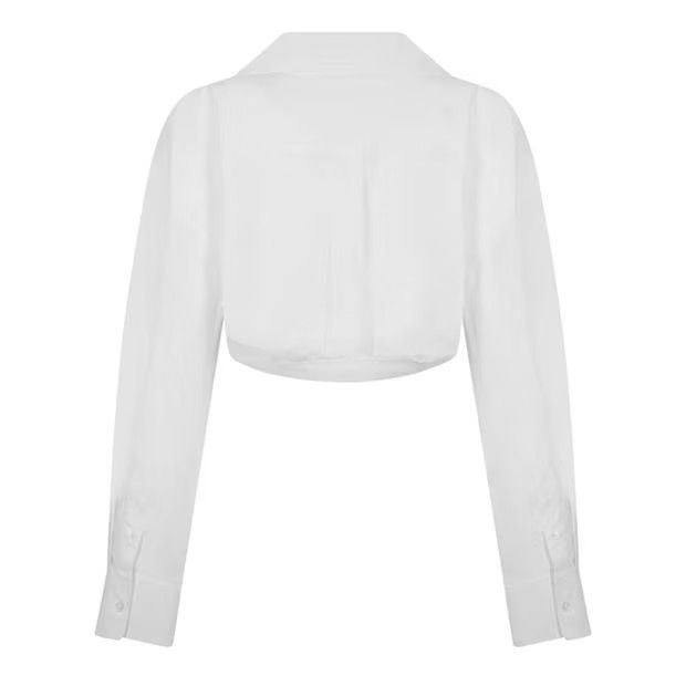 Alexander Wang o1g2r1mq0824 Double Layered Cropped Shirts in White Size M / US 6-8 / IT 42-44 - 2 Thumbnail