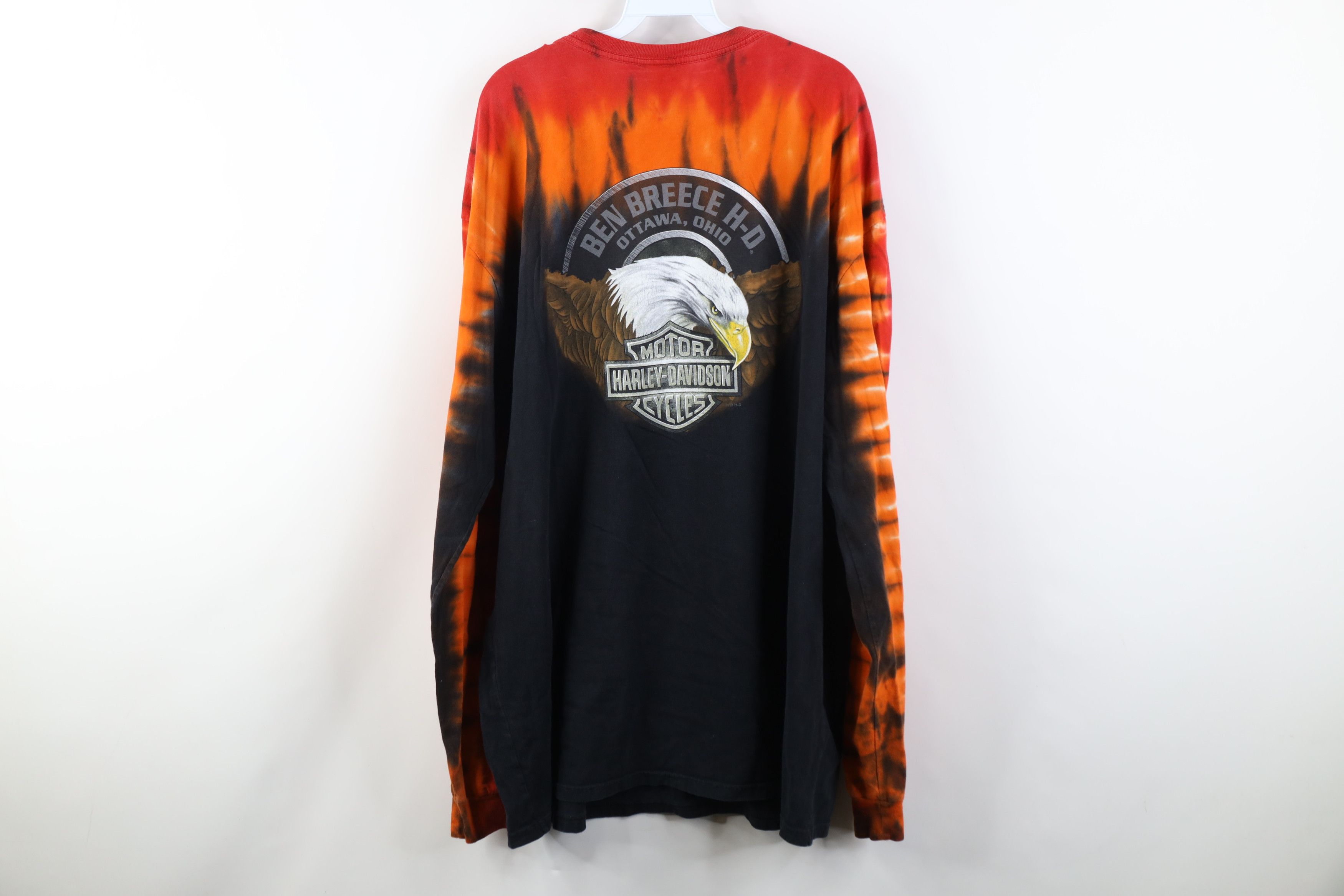 Harley Davidson Vintage Y2K Harley Davidson Dye Eagle Long Sleeve T-Shirt Size US XXL / EU 58 / 5 - 14 Thumbnail
