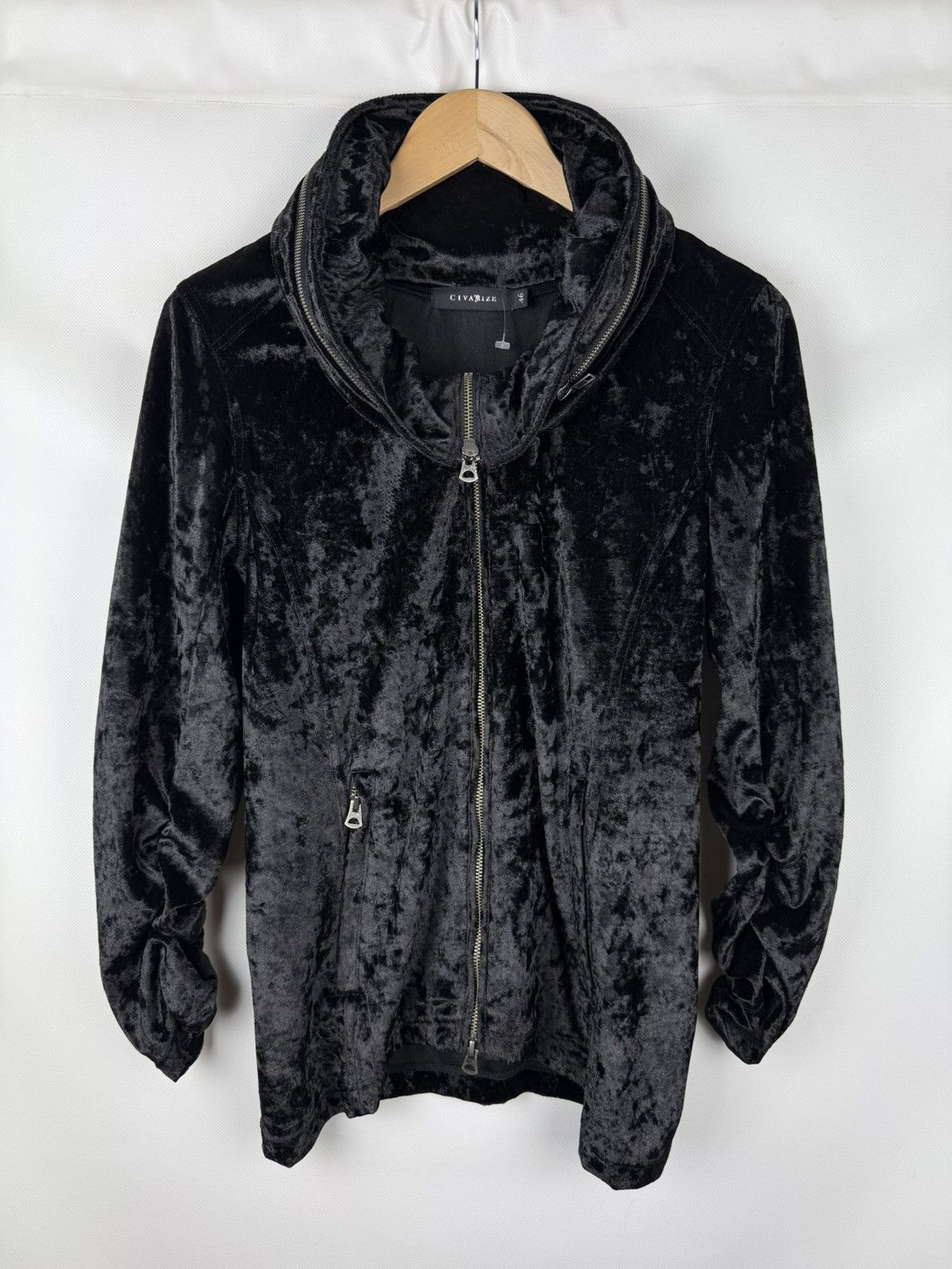 CIVARIZE × Japanese Brand Civarize Y2K Gothic Studded Velour Full Zip Track Top Jacket Size L / US 10 / IT 46 - 11 Thumbnail