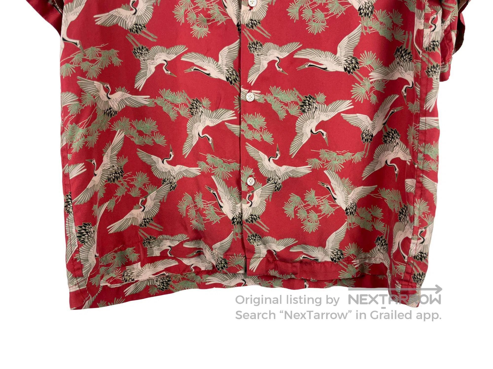 Amiri AMIRI Crane Silk Short Sleeve Shirt A Size US M / EU 48-50 / 2 - 4 Thumbnail