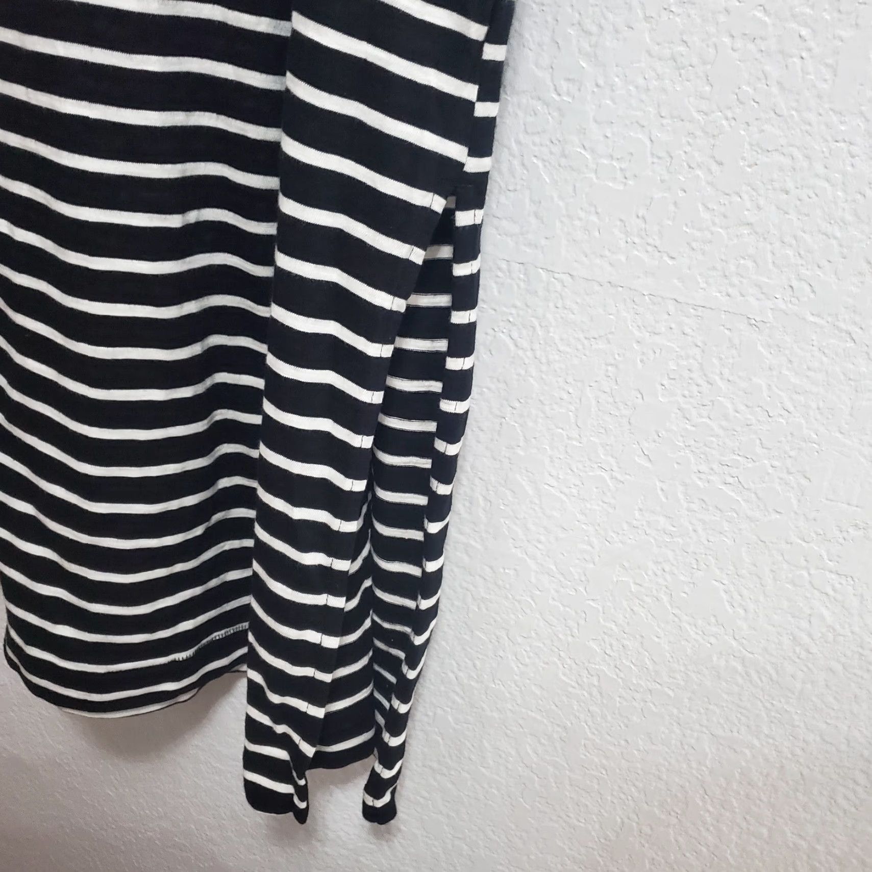Old Navy VINTAGE Old Navy Maxi Dress Women 2XL Black White Striped Short Sleeve Cotton Nautical Casual Beach Size 40" / US 18 - 6 Thumbnail