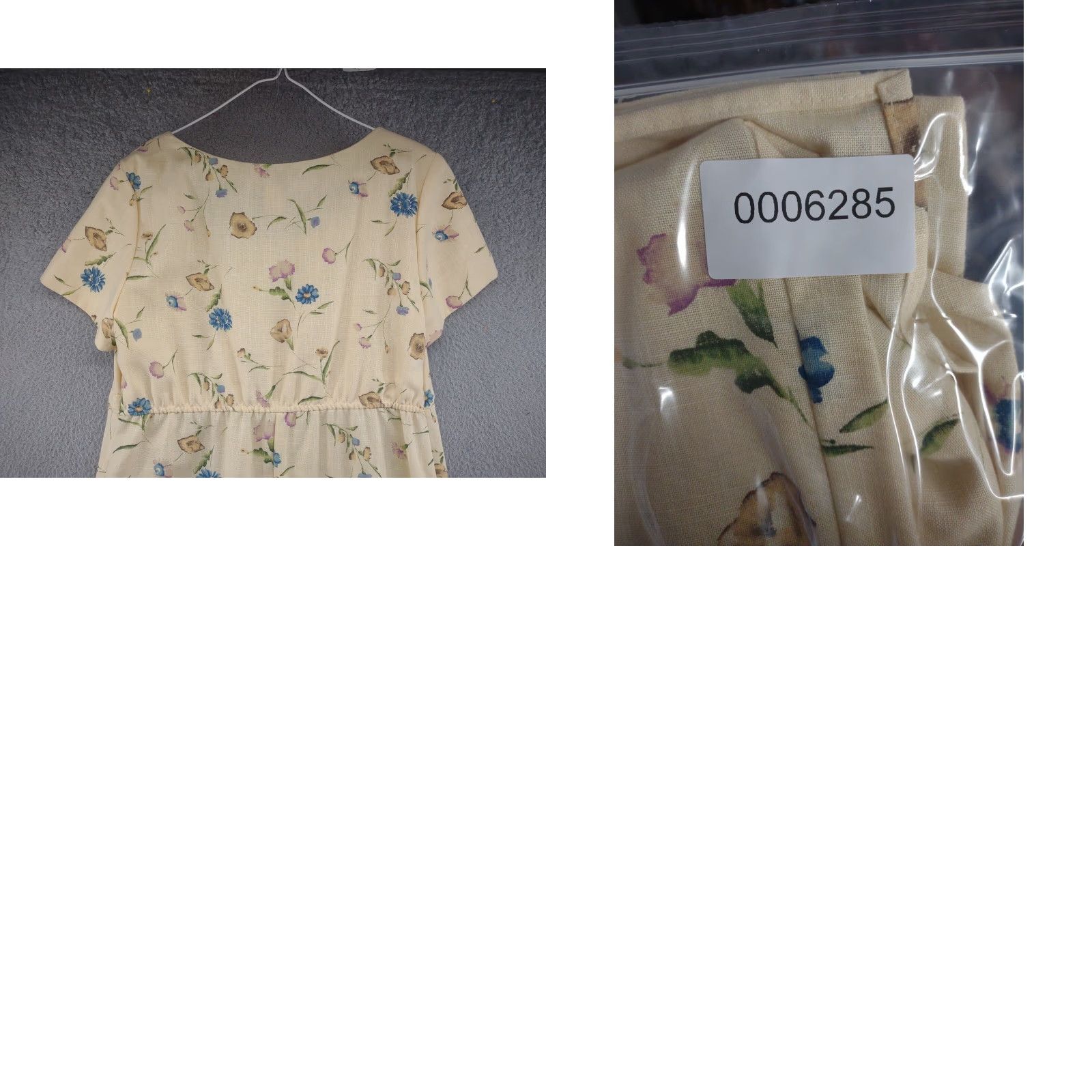 Vintage 90s SL FASHIONS Yellow Floral Pattern Shirt Long Dress USA Made Women's SZ 14 Size XL / US 12-14 / IT 48-50 - 9 Thumbnail