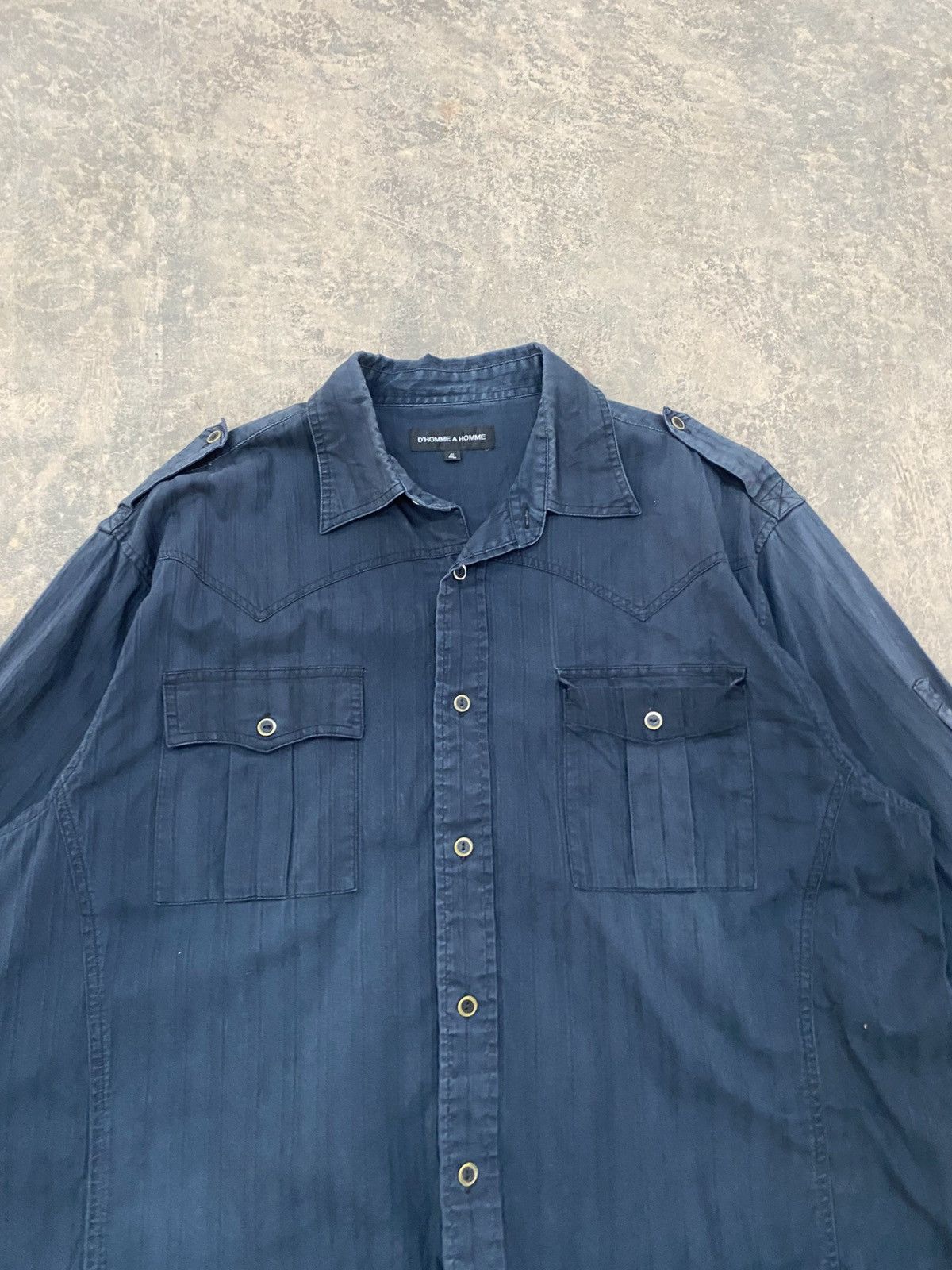 Issey Miyake ISSEY MIYAKE D’HOMME A HOMME MILITARY PUNK GRUNGE LS SHIRT Size US XL / EU 56 / 4 - 4 Thumbnail