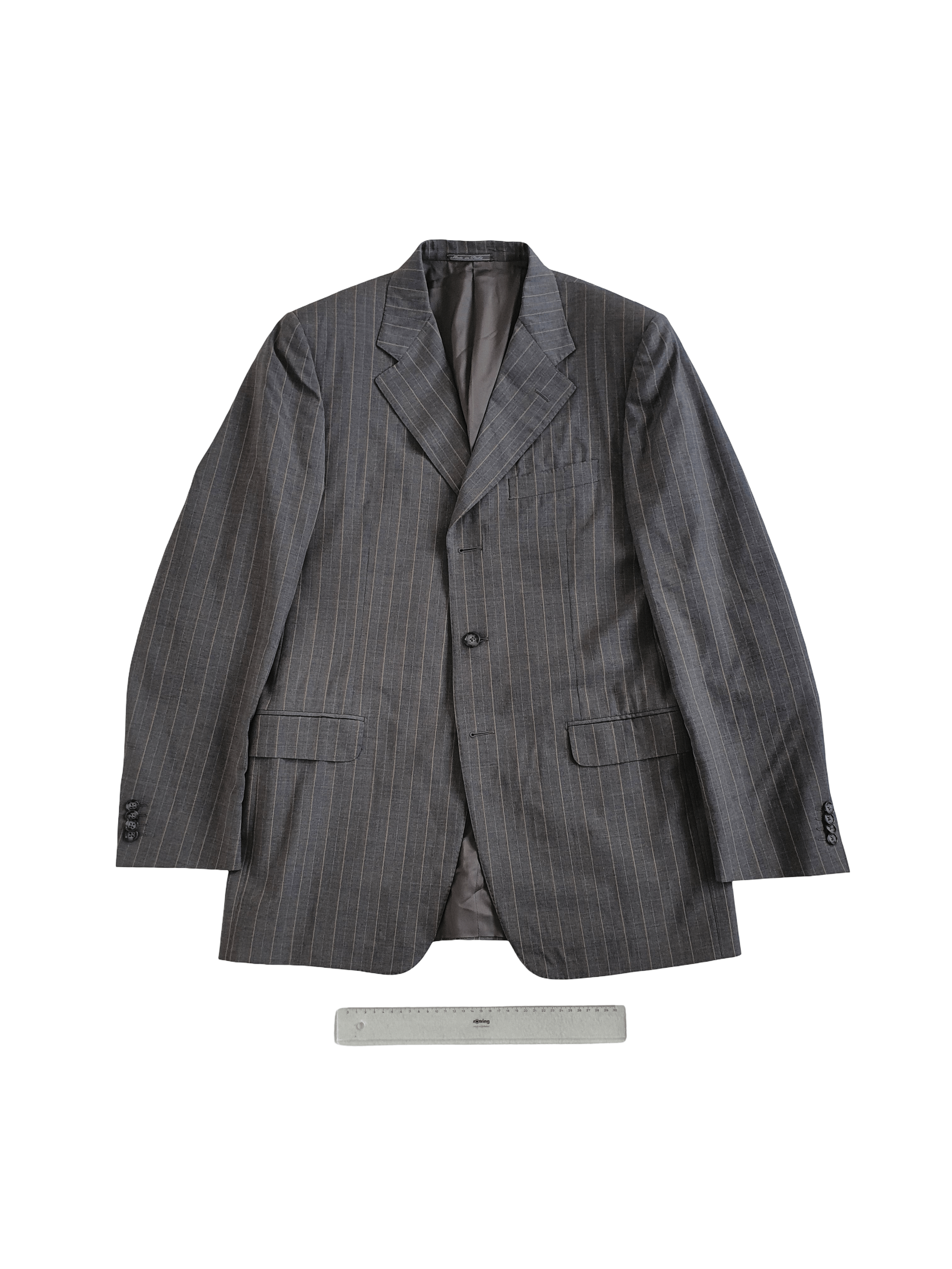 Corneliani Vintage (00s) LIFE Blazer Suit Jacket (Striped) - Sz EU 98 Size 38L - 1 Thumbnail