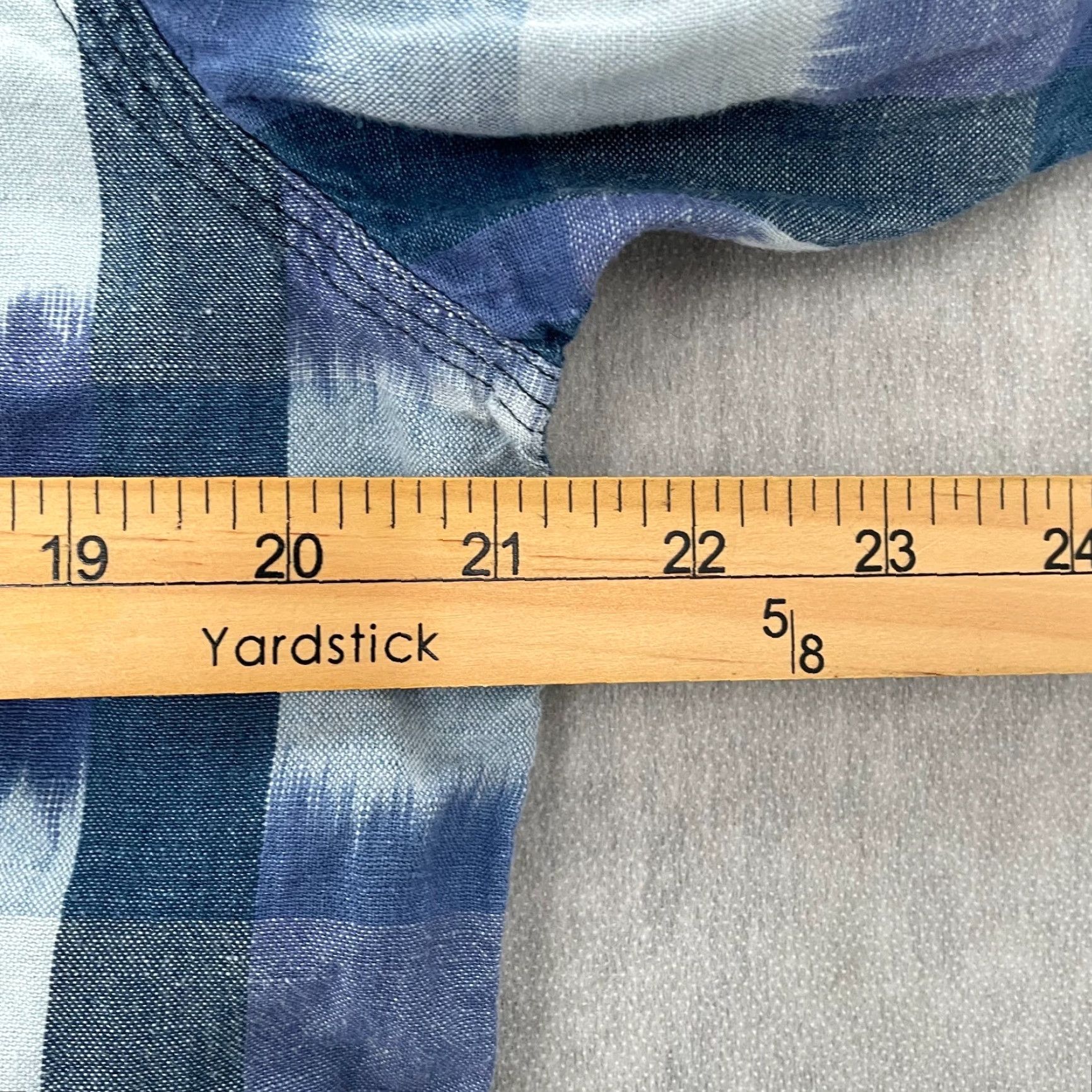 Polo Ralph Lauren Polo Ralph Lauren Blue Plaid Button-Up Shirt Adult Medium Cotton Linen Long Sleeve with Pockets Mens Size US M / EU 48-50 / 2 - 7 Thumbnail