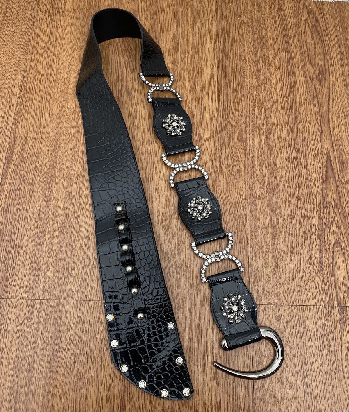 If Six Was Nine Wide crystal flower belt Size ONE SIZE - 1 Thumbnail