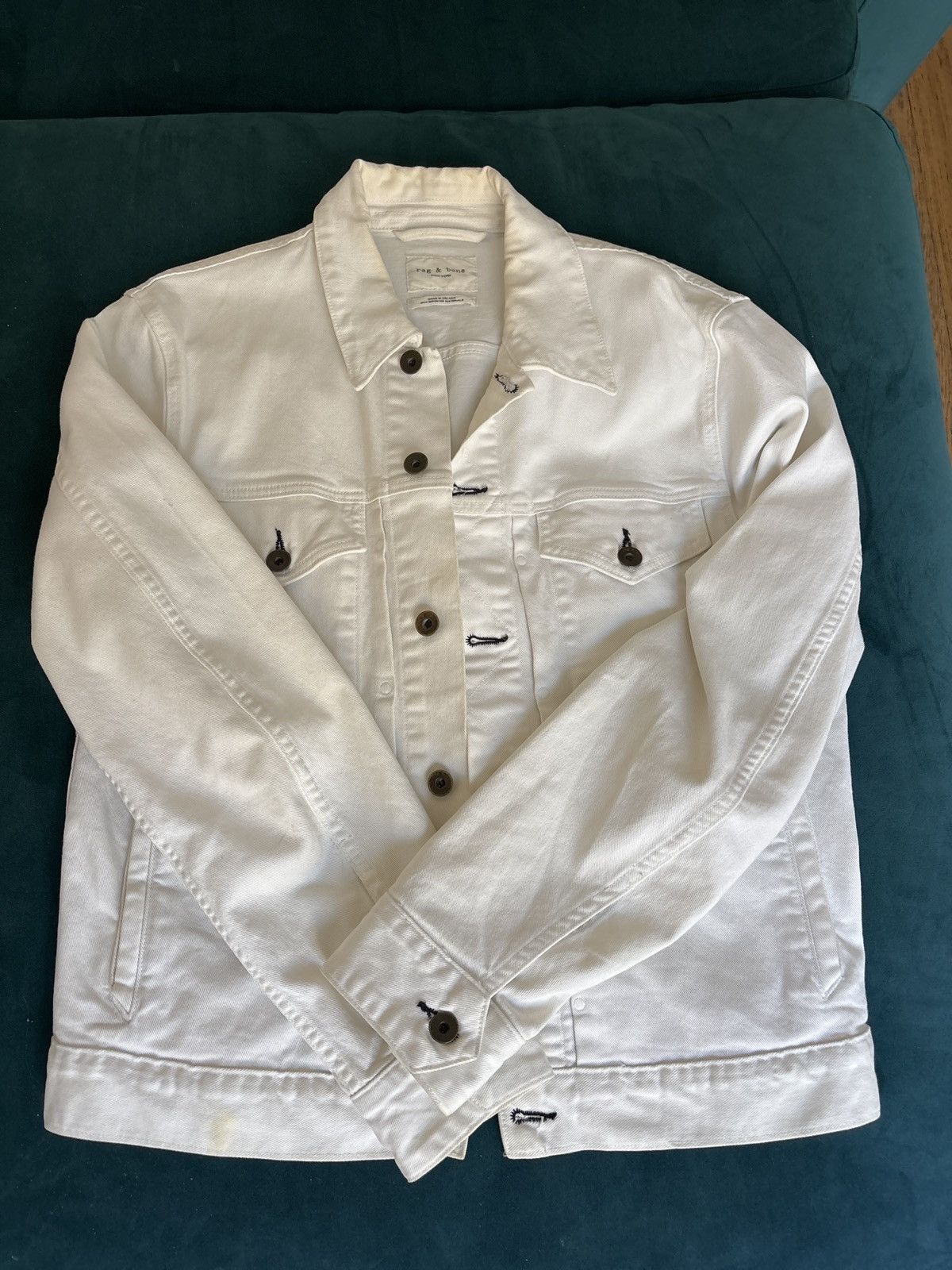 Rag & Bone White denim light jacket Size US M / EU 48-50 / 2 - 1 Thumbnail