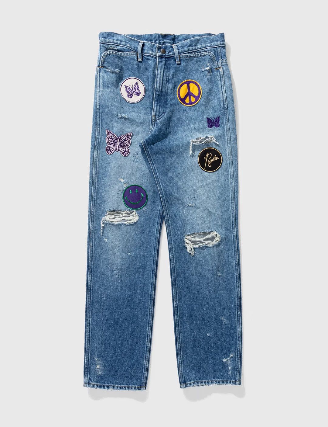 Needles Needles Assorted Patches Straight Jeans Denim Size US 32 / EU 48 - 1 Thumbnail