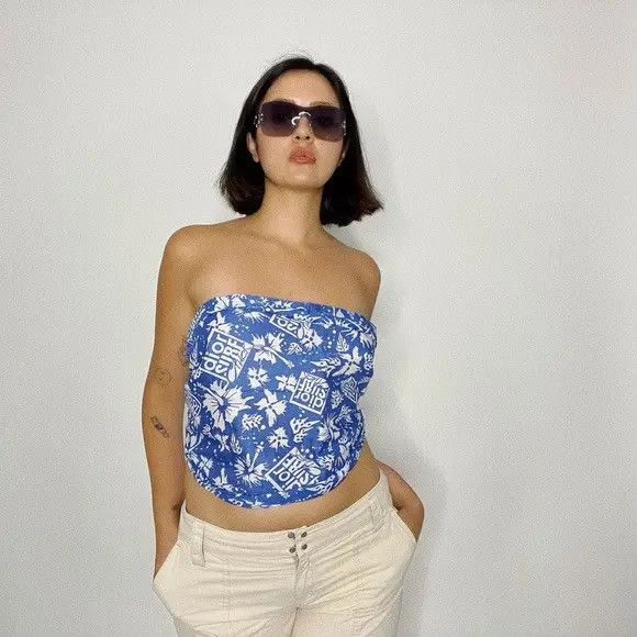 Dior DIOR Scarf Pareo Top Blue White Surf Chick NEW Womens Size ONE SIZE - 7 Thumbnail