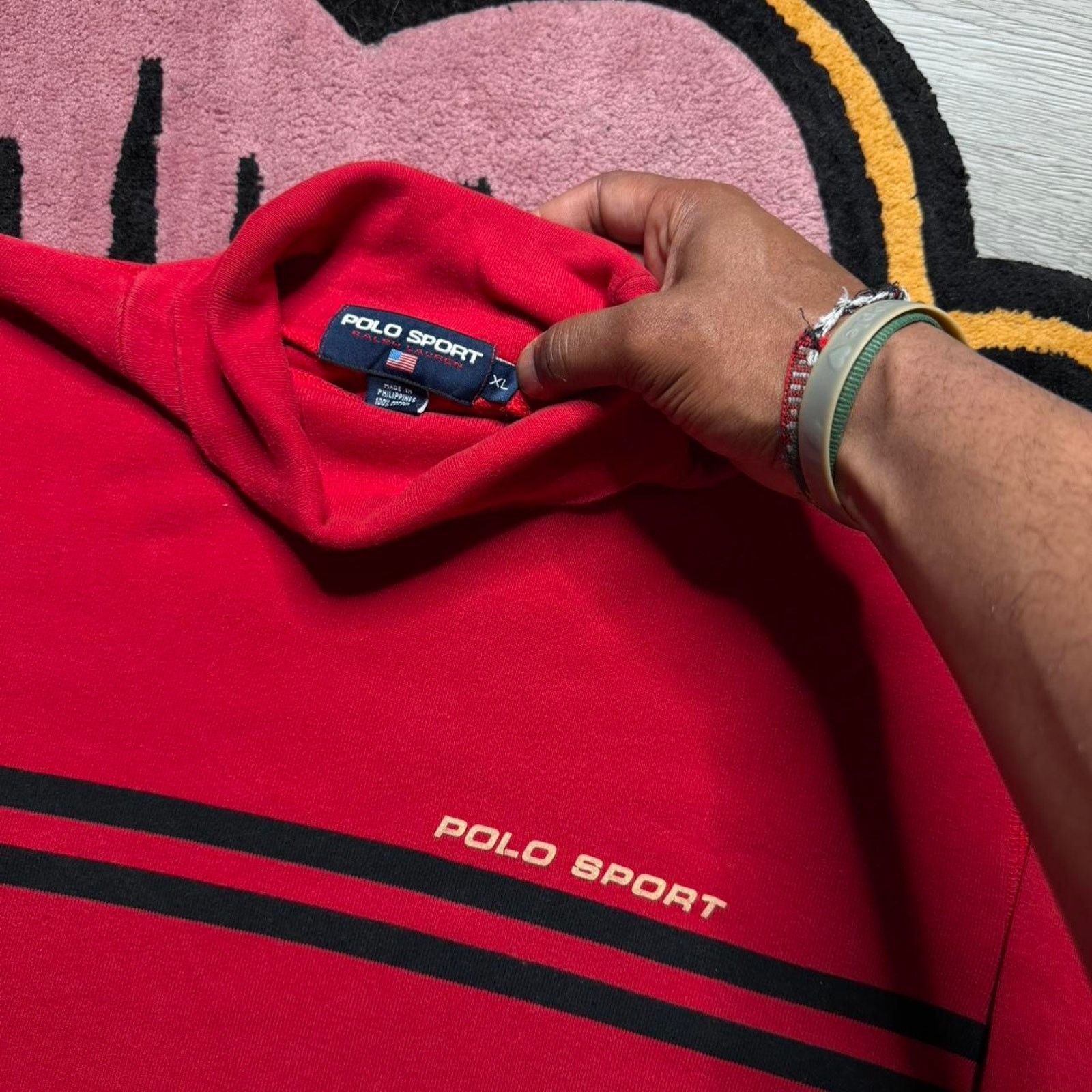 Polo Ralph Lauren × Ralph Lauren × Vintage Vintage 90s Ralph Lauren Polo Sport Turtleneck Striped Shirt Size US XL / EU 56 / 4 - 4 Thumbnail