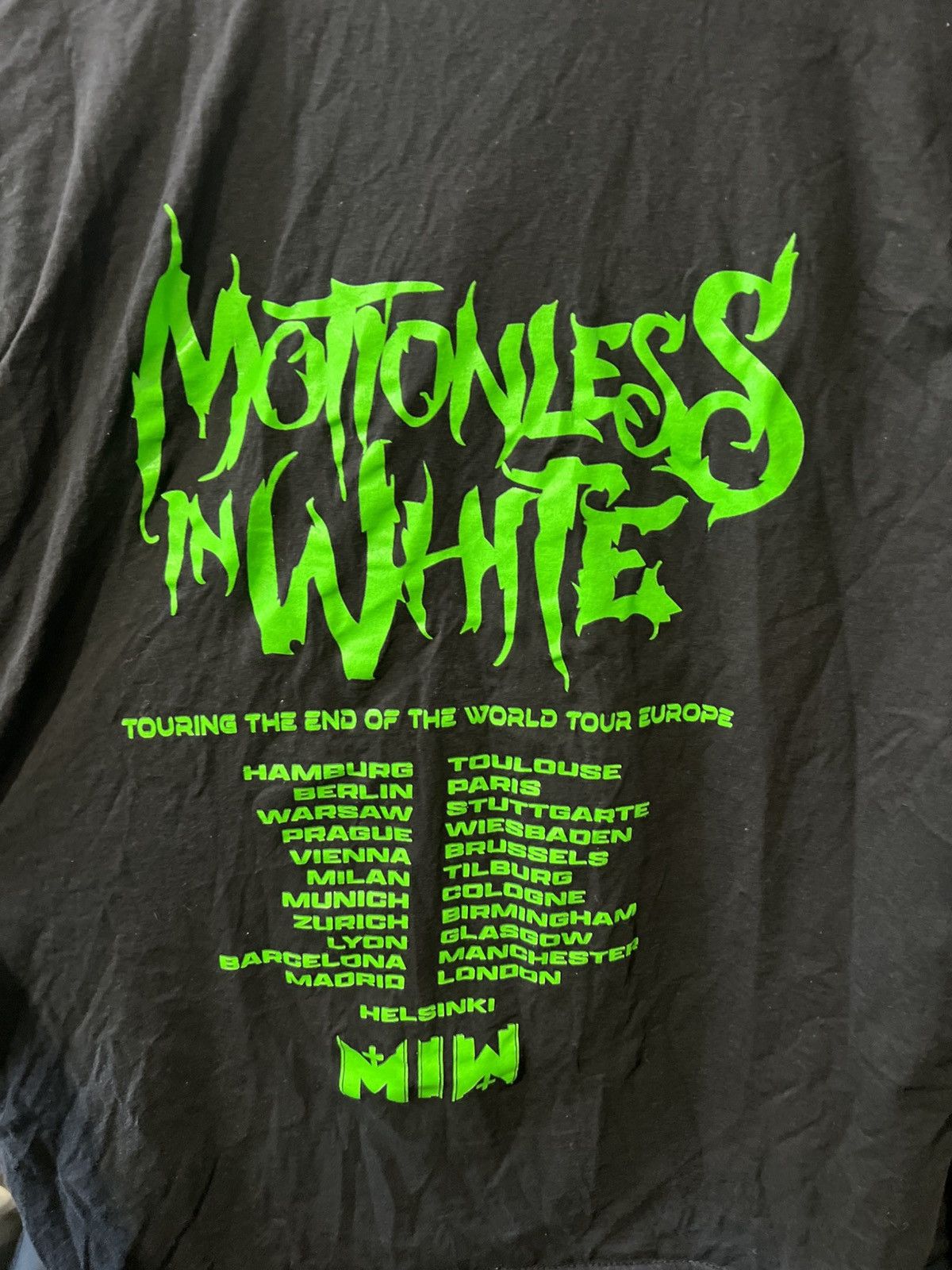 Band Tees 2024/2025 VINTAGE MOTIONLESS IN WHITE END OF THE WORLD TOUR Size US XL / EU 56 / 4 - 7 Thumbnail