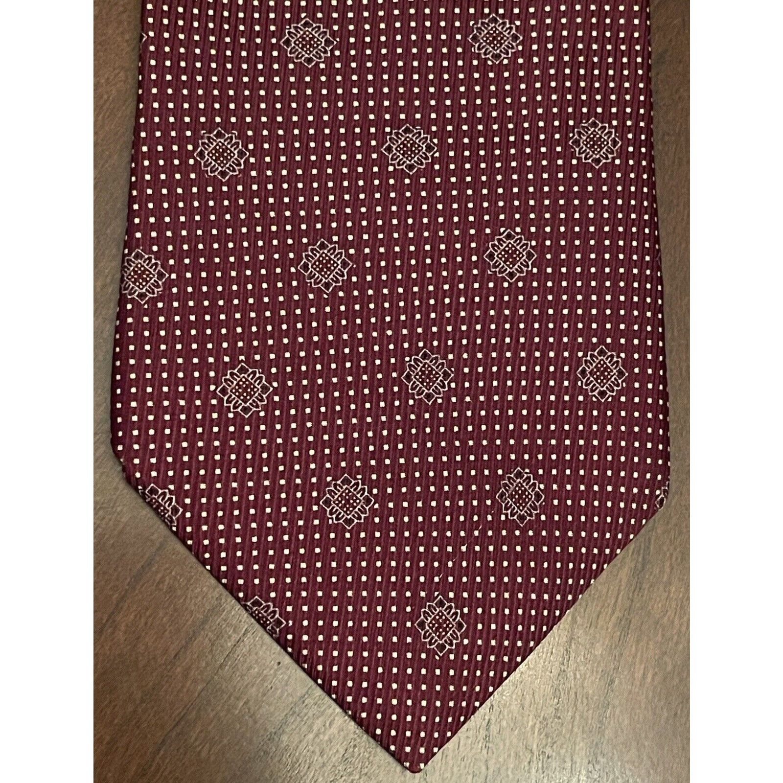 Nautica Nautica Burgundy Silk Mens NeckTie Made In Costa Rica Size ONE SIZE - 1 Thumbnail