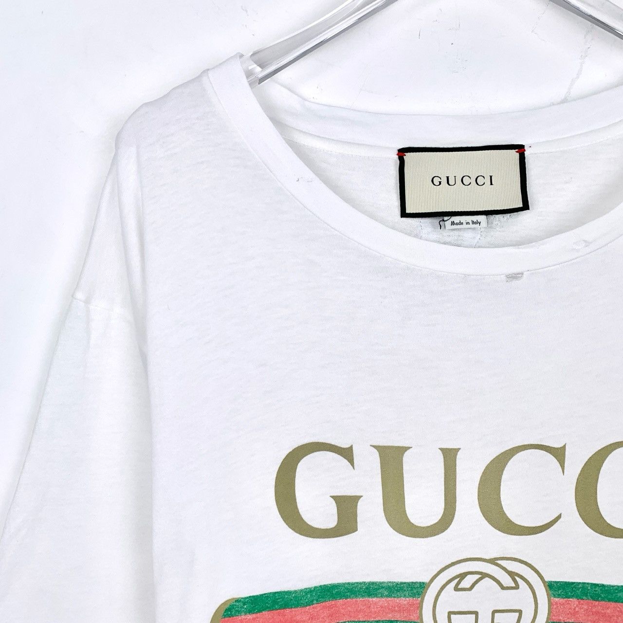 Gucci Gucci T-Shirt White Print Cotton Tee (Size XS) Size US XS / EU 42 / 0 - 7 Thumbnail