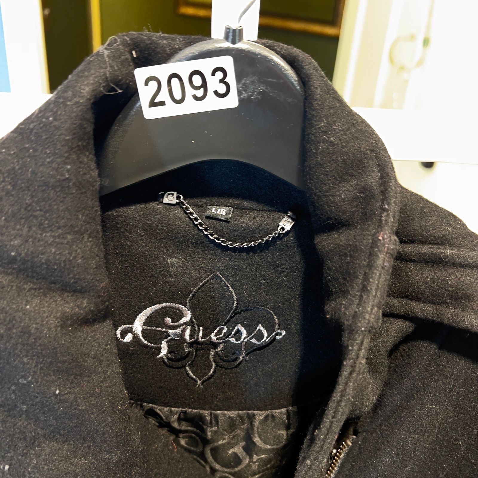 Guess Guess Wool Blend Full Zip Pea Coat Woman Large Pockets Belt Size L / US 10 / IT 46 - 17 Thumbnail