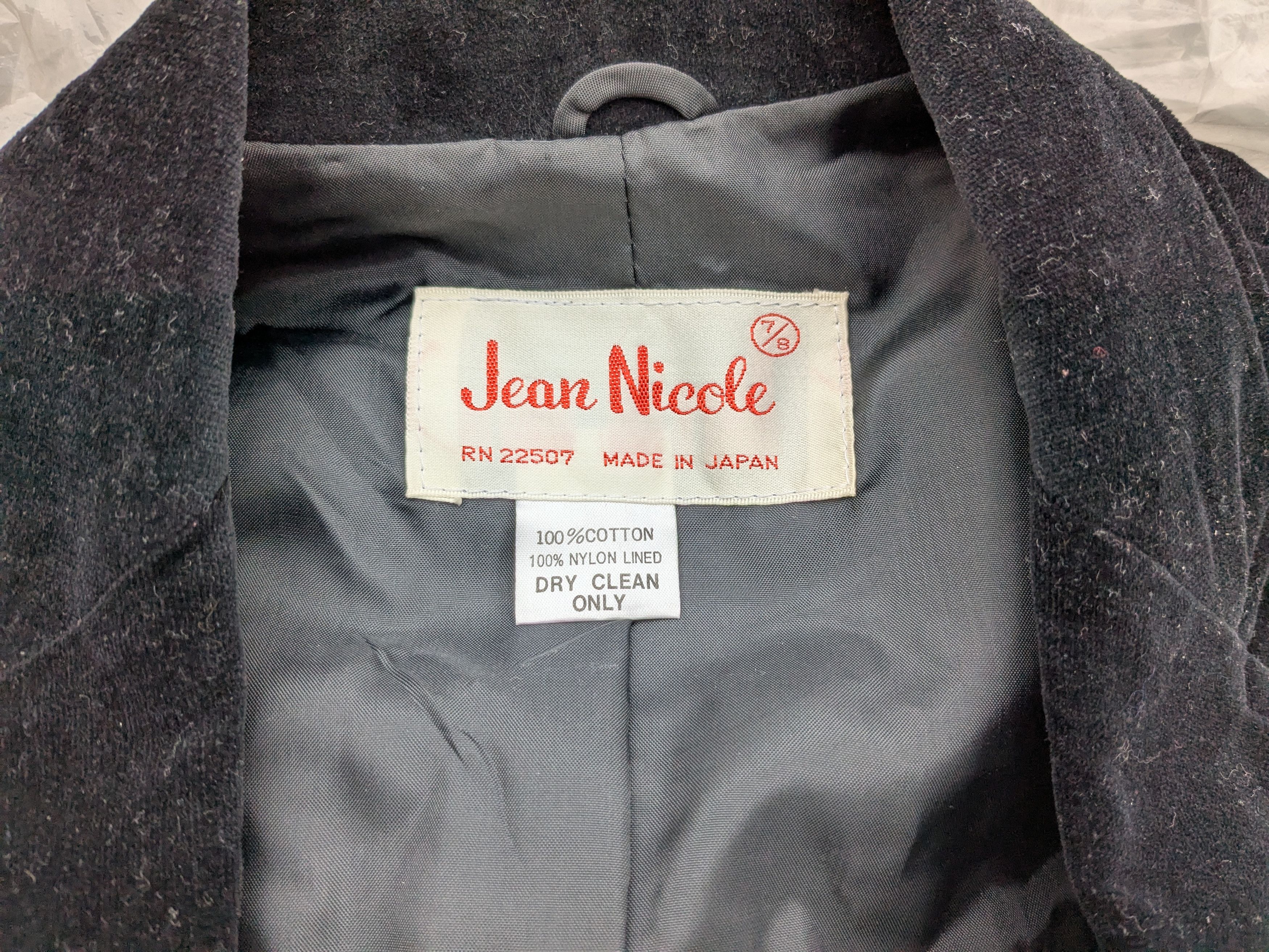 Vintage VTG Jean Nicole 1980s Japanese Velvet Blazer Suit Jacket EUC Size S / US 4 / IT 40 - 7 Thumbnail