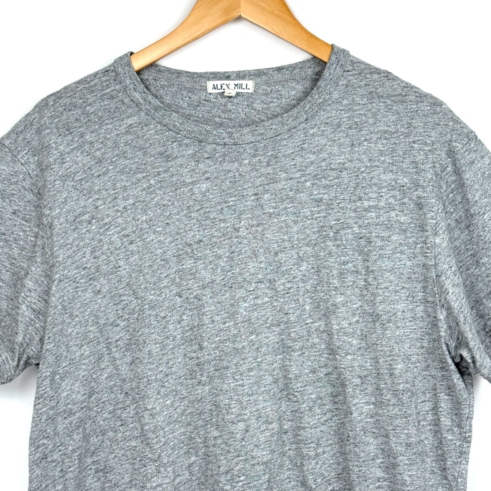 Alex Mill Alex Mill T Shirt Mens XL Short Sleeve Gray Crewneck Heather Gray Slub Casual Size US XL / EU 56 / 4 - 2 Thumbnail