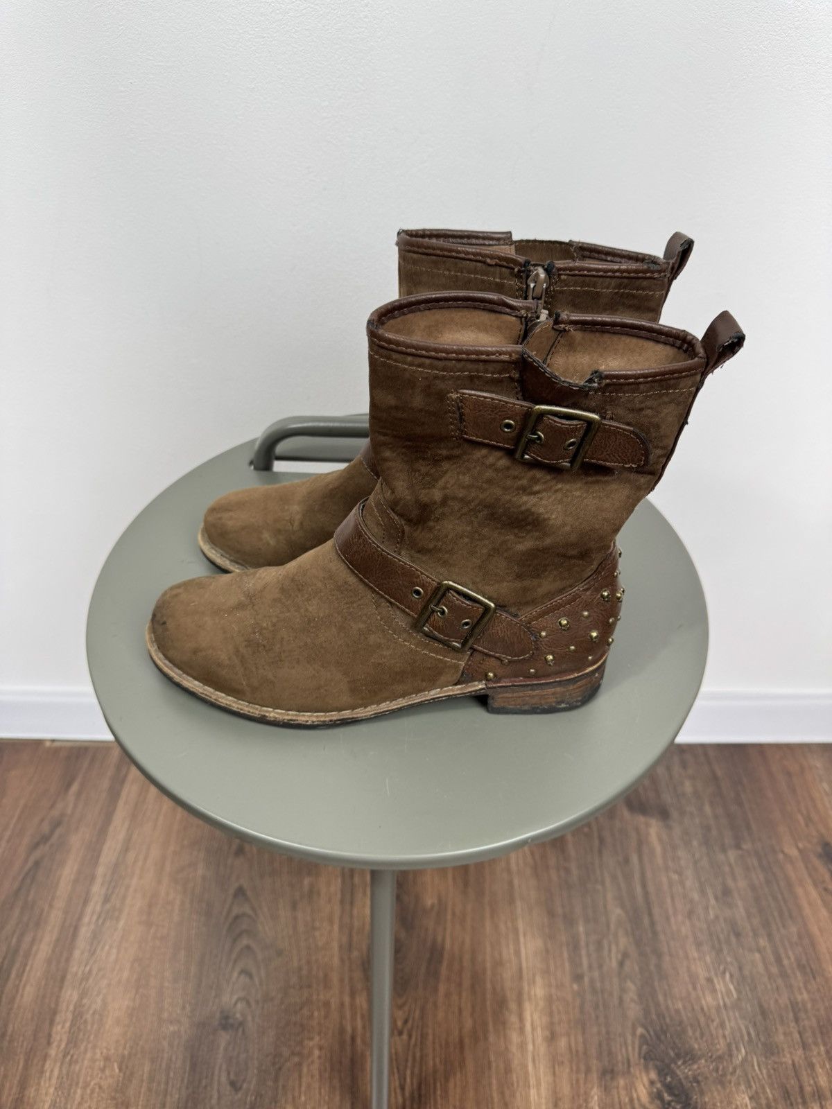 Other Vintage Distressed Avant Garde Buckle Ankle Boots Size EU 39 Size US 8 / IT 38 - 6 Thumbnail