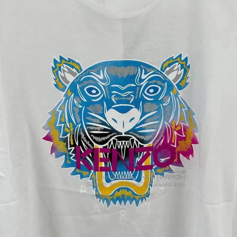 Kenzo KENZO White Cotton Women's T-Shirt with Tiger Print . Size XS / US 0-2 / IT 36-38 - 7 Thumbnail