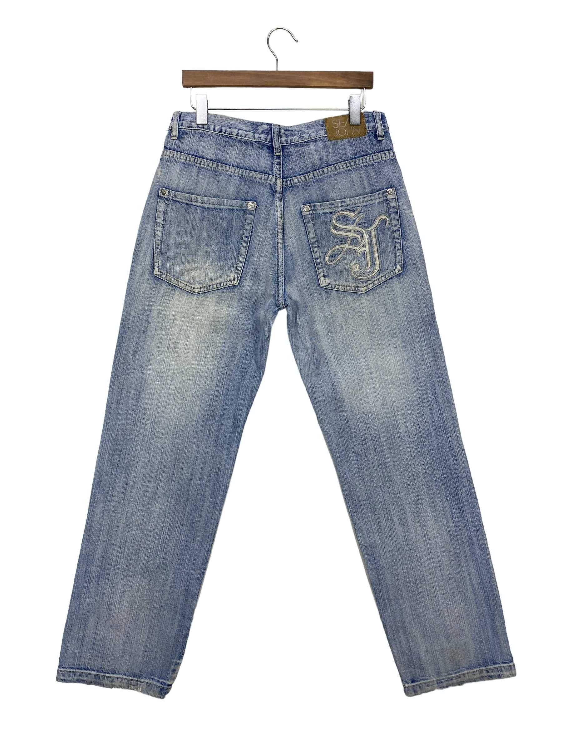 Sean John Sean John Baggy Denim Jeans Embroided Logo Jeans Hip Hop Size US 32 / EU 48 - 2 Thumbnail