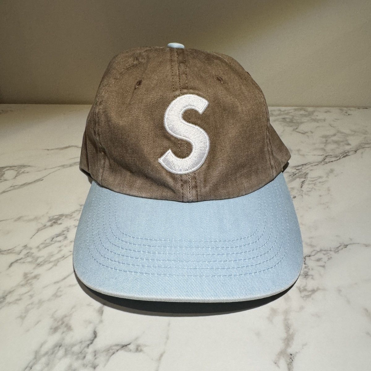 Supreme SUPREME PIGMENT COATED 2-TONE S LOGO 6 Panel Hat Cap Size ONE SIZE - 1 Thumbnail