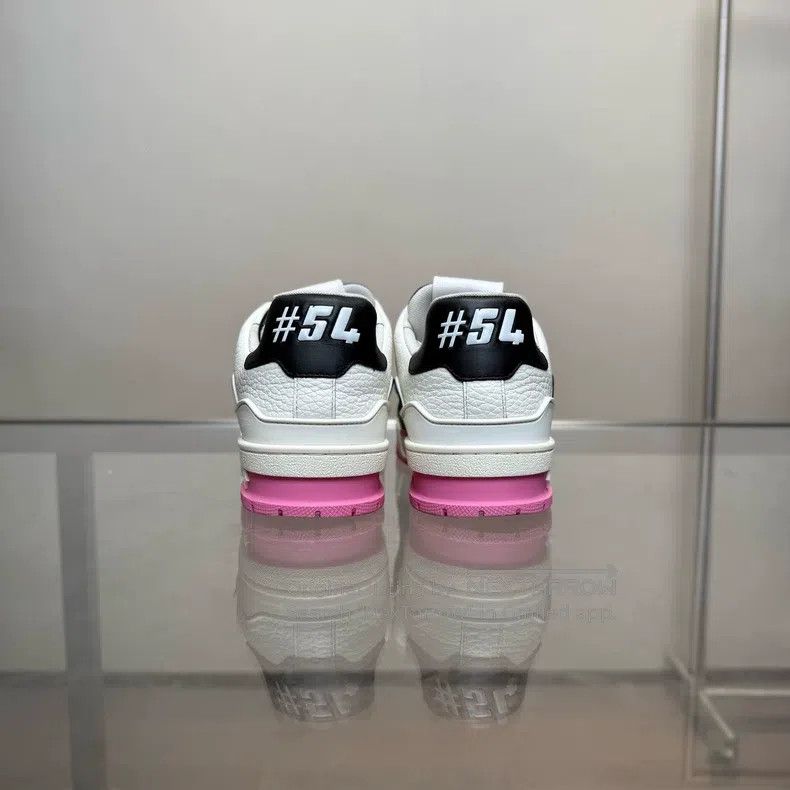 Louis Vuitton Louis Vuitton TRAINER New Black and White Pink shoes Size US 7 / IT 37 - 6 Thumbnail