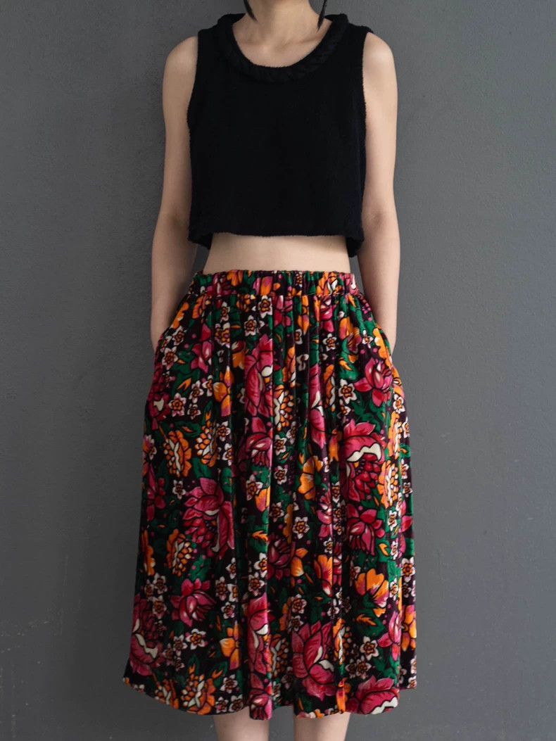 Comme des Garcons Comme Des Garcons Velvet floral skirt Size S / US 4 / IT 40 - 5 Thumbnail