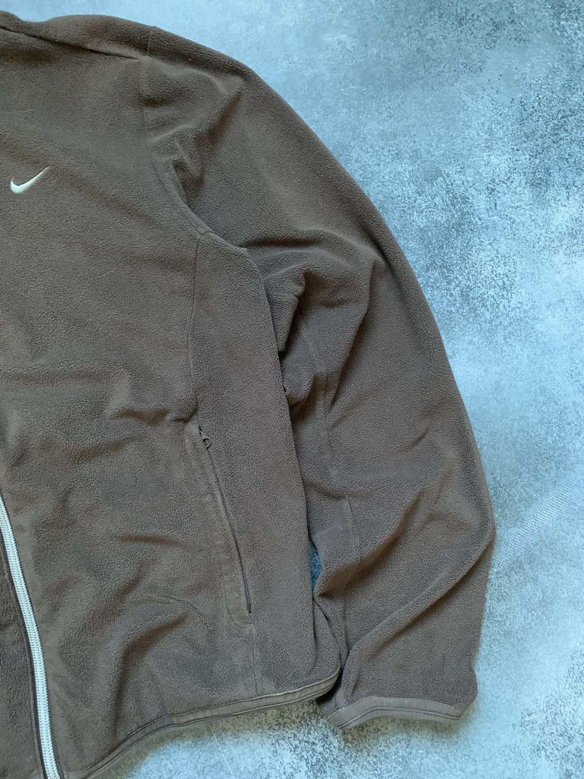 Nike × Vintage Nike Vintage Fleece Zip Up Sweatshirt Y2K Size L / US 10 / IT 46 - 3 Thumbnail