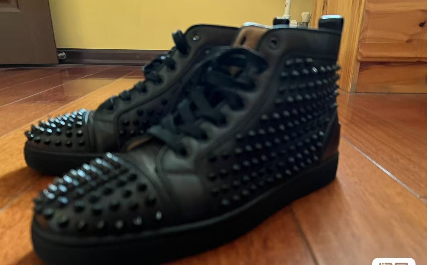 Christian Louboutin Christian Louboutin Black Studded High-Top Sneakers-yf Size US 10.5 / EU 43-44 - 3 Thumbnail