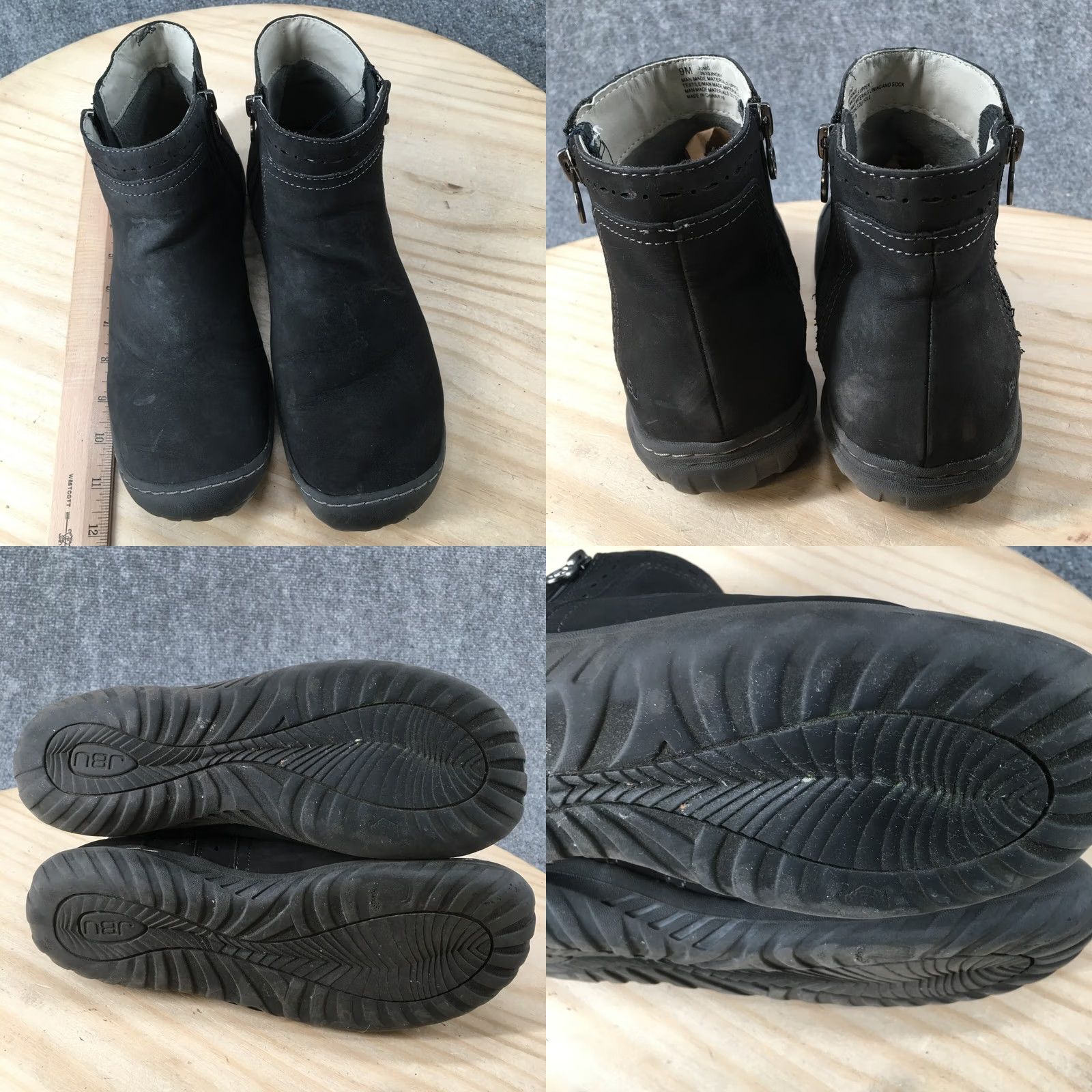 Vintage JBU By Jambu Boots Womens 9 M Juno Ankle Booties Black Faux Leather Zipper Boots Size US 9 / IT 39 - 8 Thumbnail
