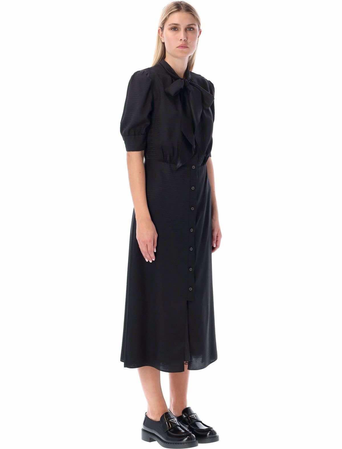 Prada PRADA x Raf Simons F/W 2022 Silk Jacquard Logo Dress IT 44 Size M / US 6-8 / IT 42-44 - 3 Thumbnail