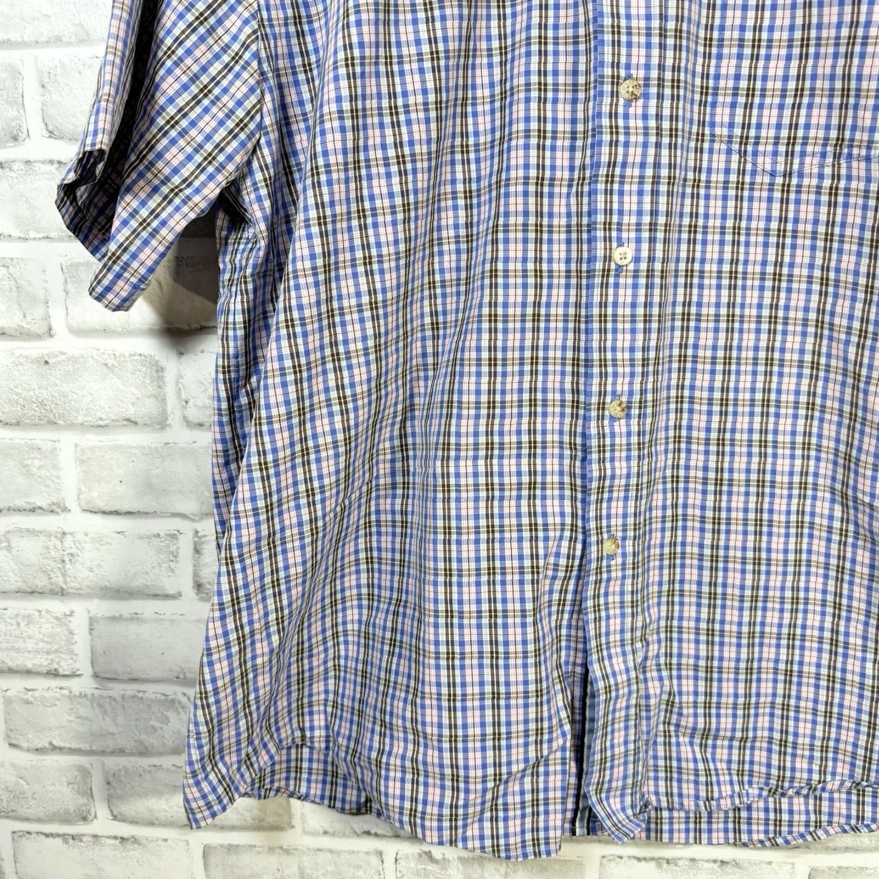 Ariat Ariat Pro Series Plaid Short Sleeve Button Down Mens XL Size US 36 / EU 52 - 3 Thumbnail